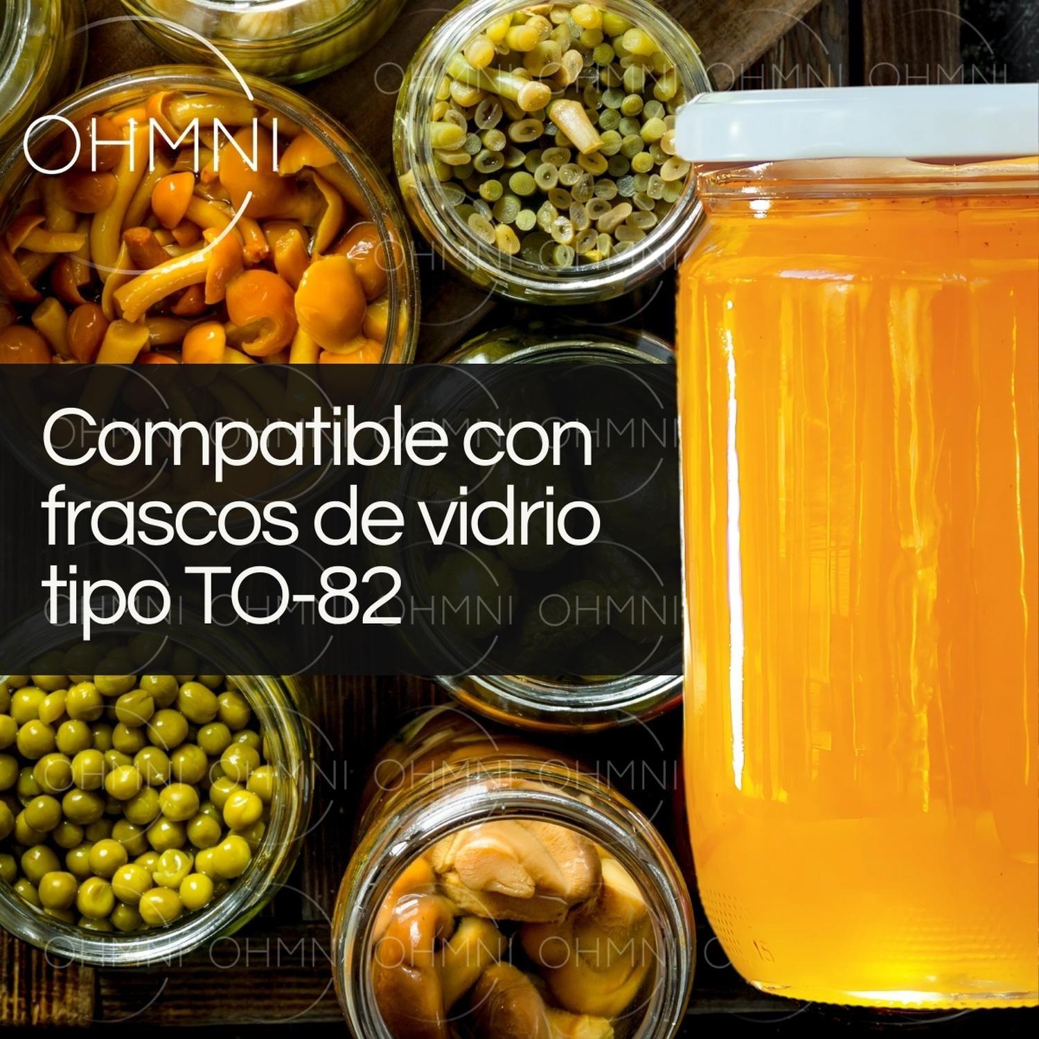 Tapa 82mm Hermetico Para Frasco Conservero Vidrio Pack 36-6