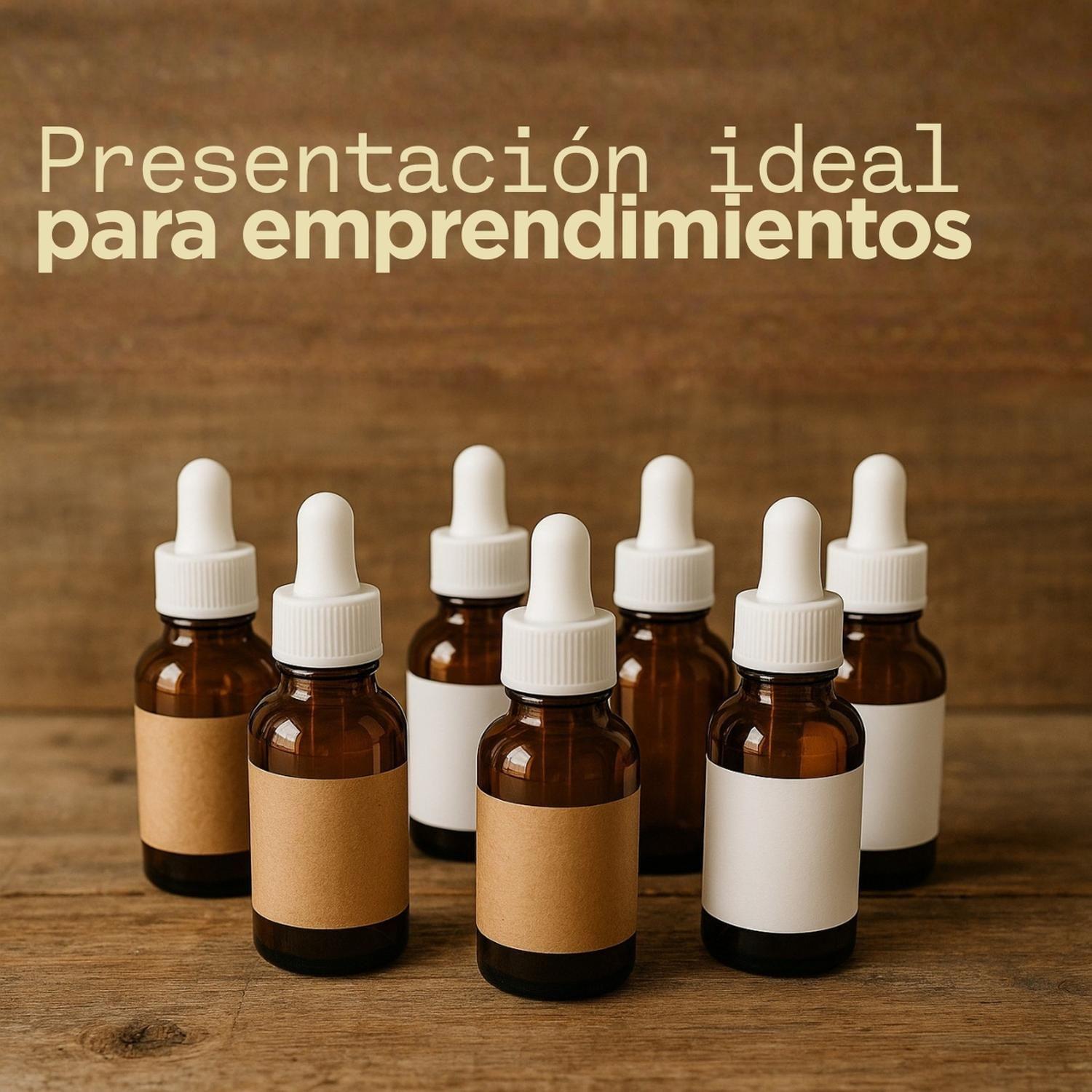 Kit 50 Frascos Botellas Gotero De Vidrio 30ml Ambar-6