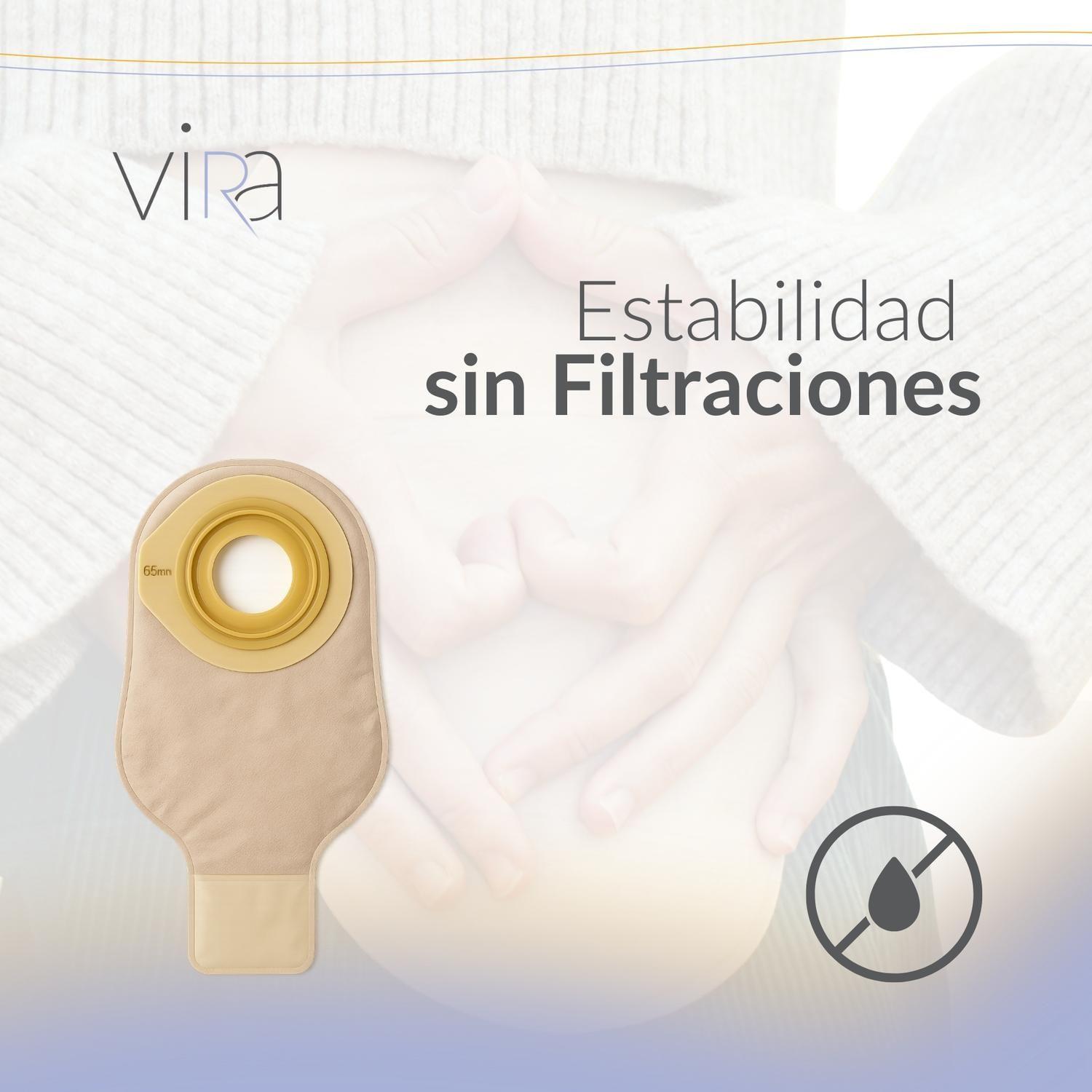 20 x Bolsa Colostomía Drenable Anti Olor Gases Recta viRa-3