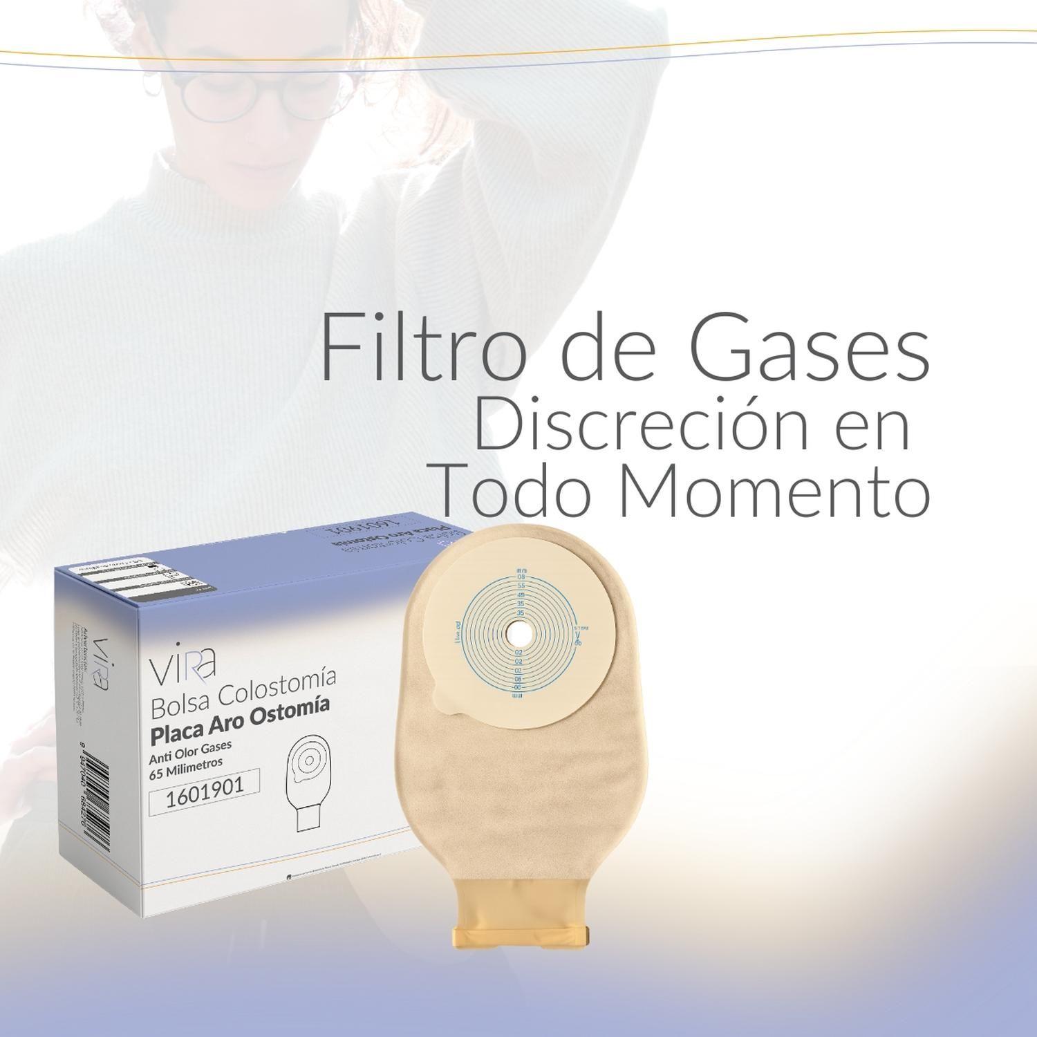 20 x Bolsa Colostomía Drenable Anti Olor Gases Recta viRa-5