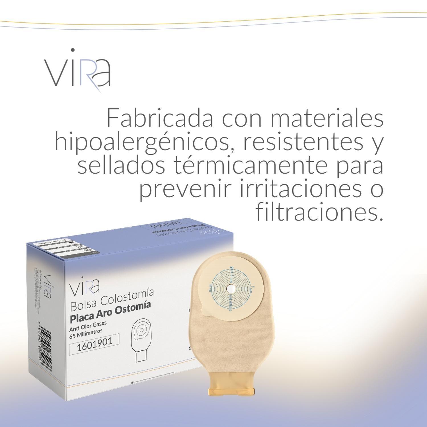 20 x Bolsa Colostomía Drenable Anti Olor Gases Recta viRa-7
