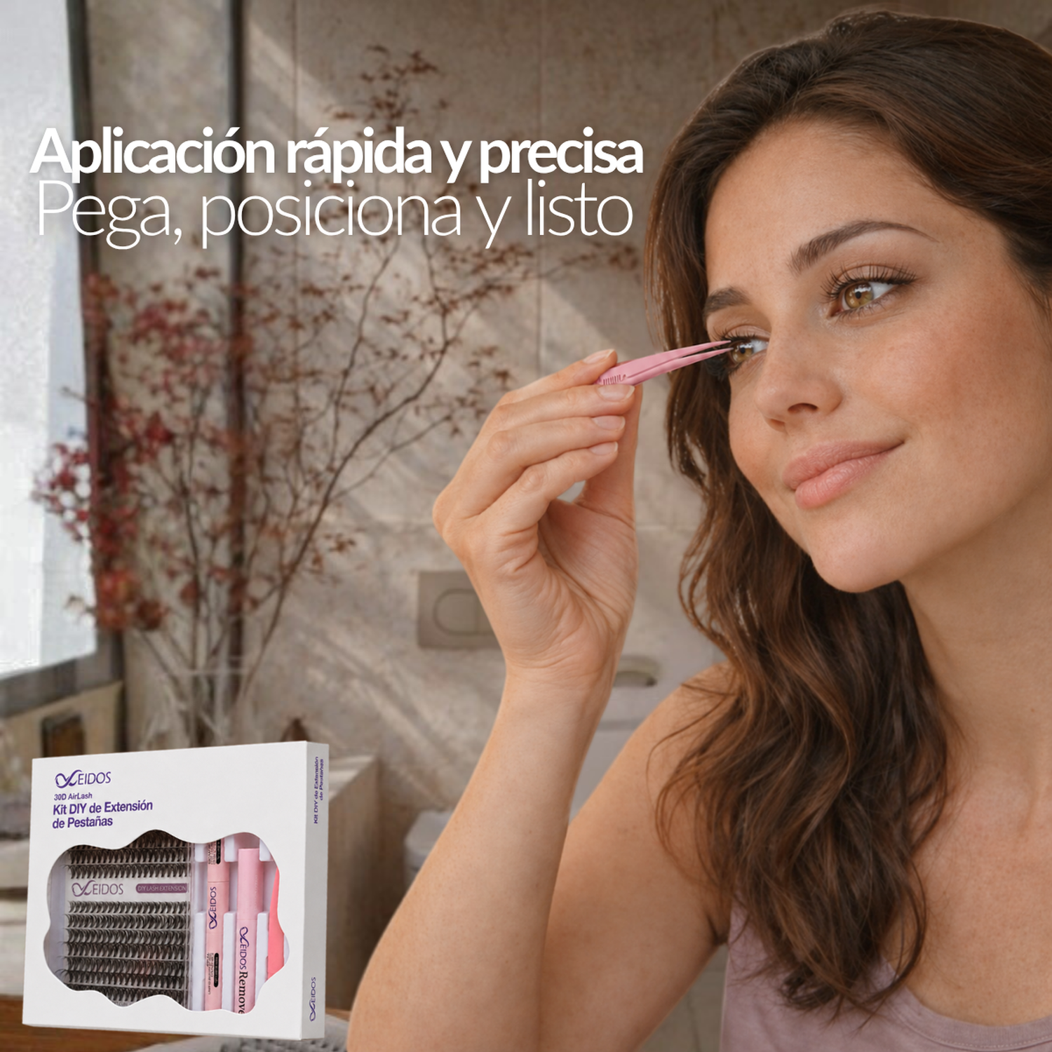 Pestañas Postizas Extensiones Kit Completo 280 Racimos Plie-7