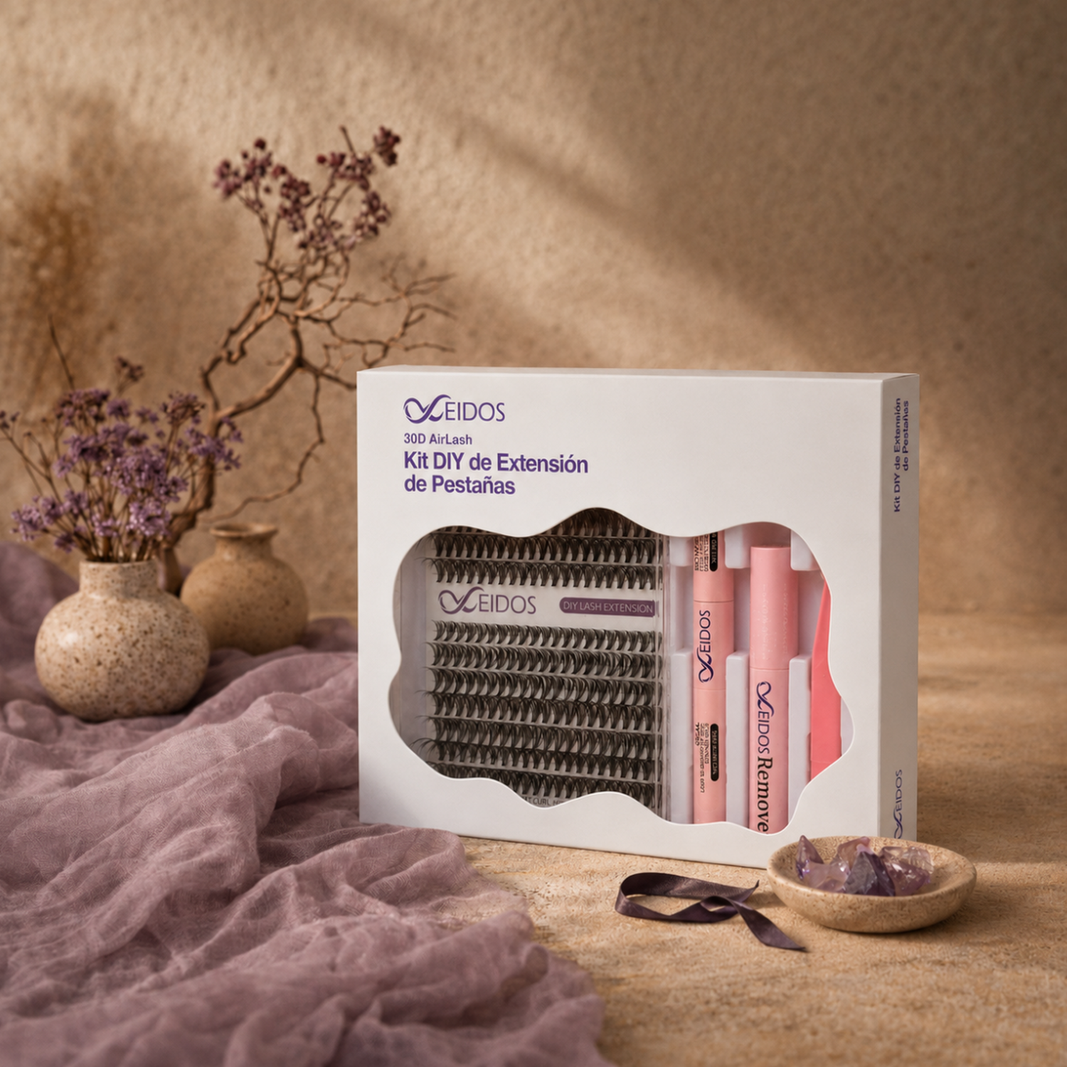Pestañas Postizas Extensiones Kit Completo 280 Racimos Plie-8