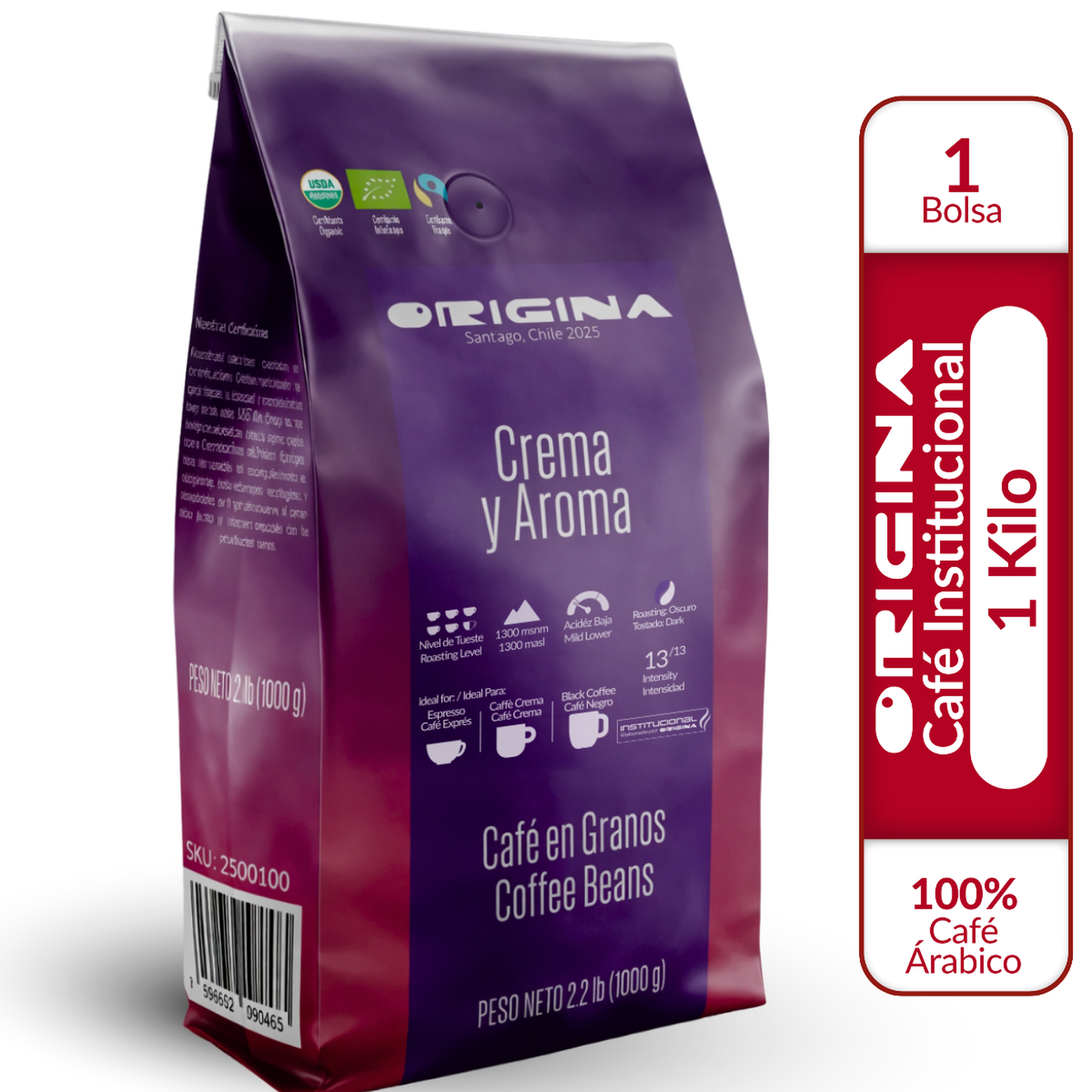 Cafe Espresso Origina Expert Crema y Aroma Grano Entero 1kg-0