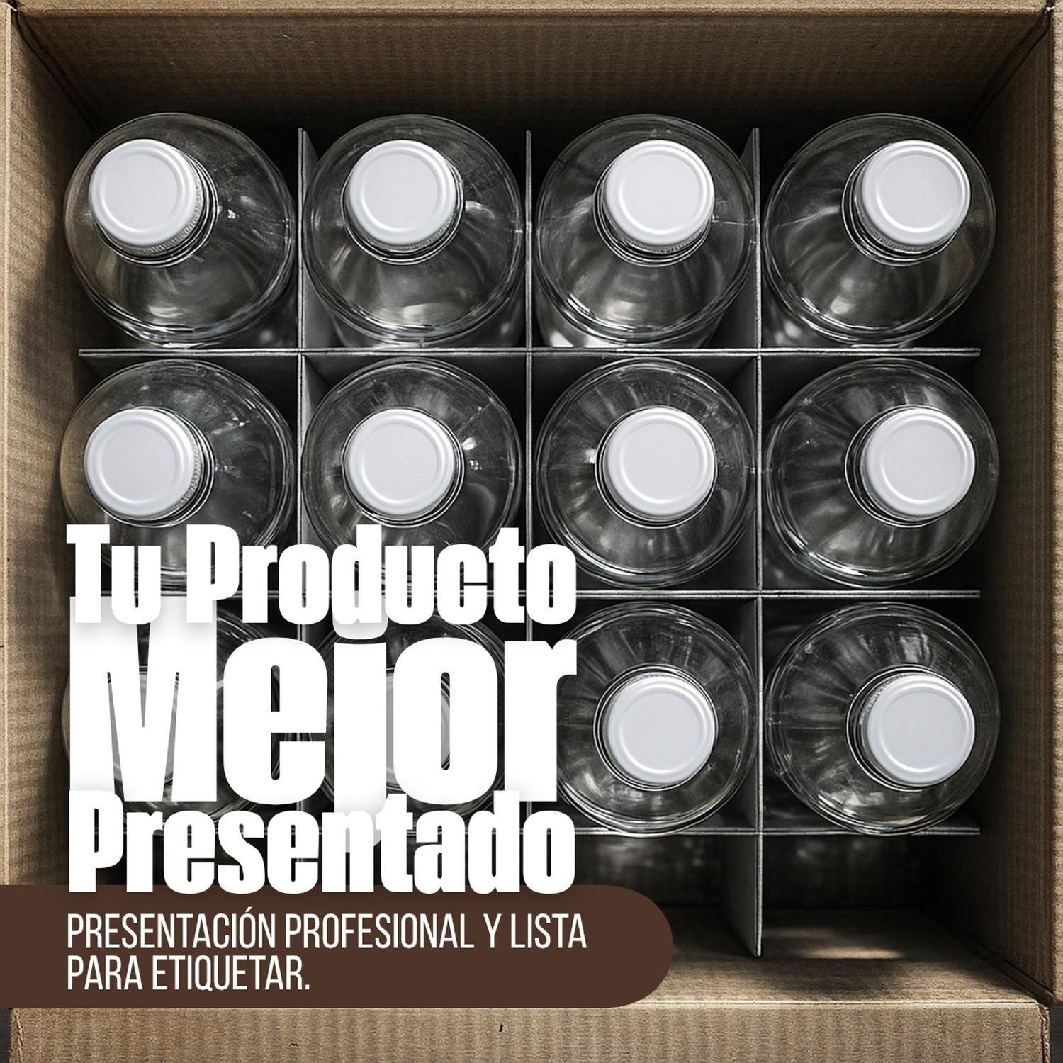 Botellas de Vidrio Lechera Jugos 1L 1000 ml c/Tapa - Pack 20-7