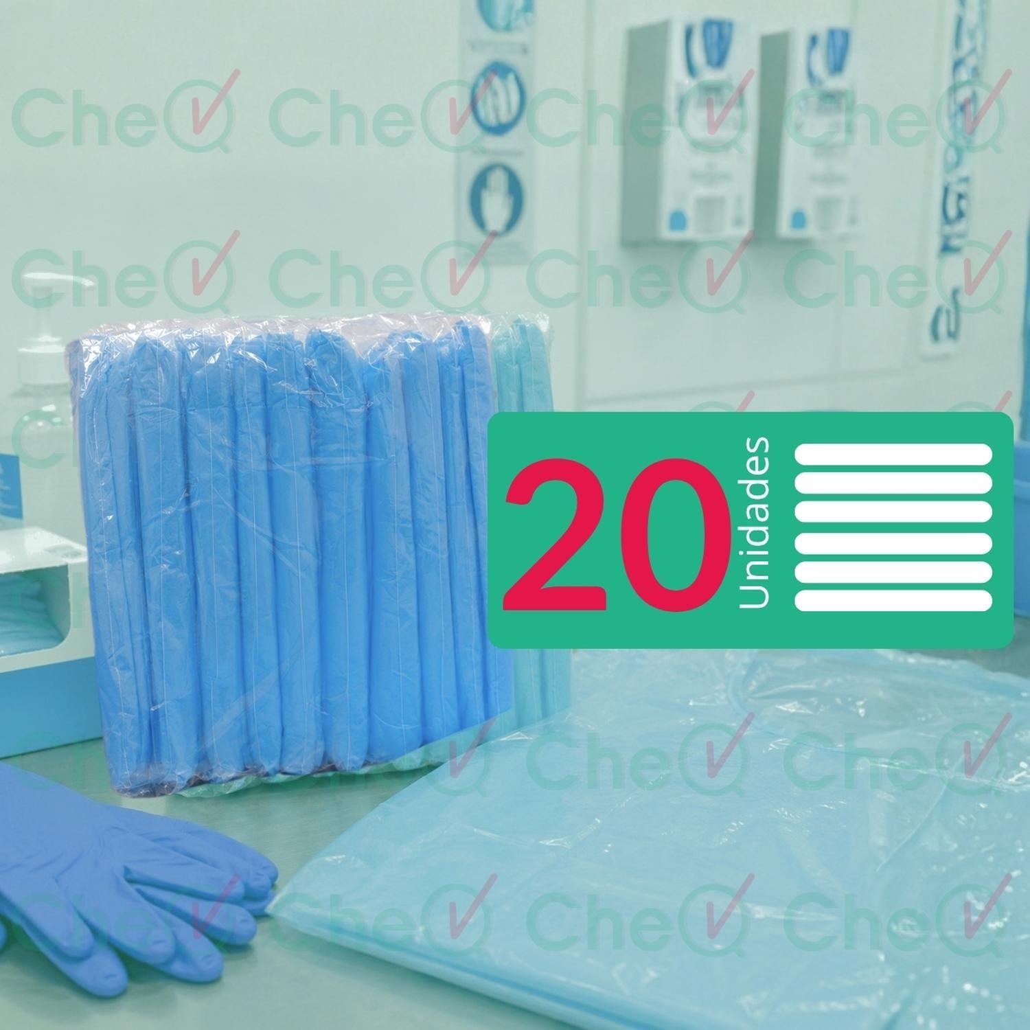 Batas Desechables Pechera con Ojal para Pulgar y Mangas 20u-7