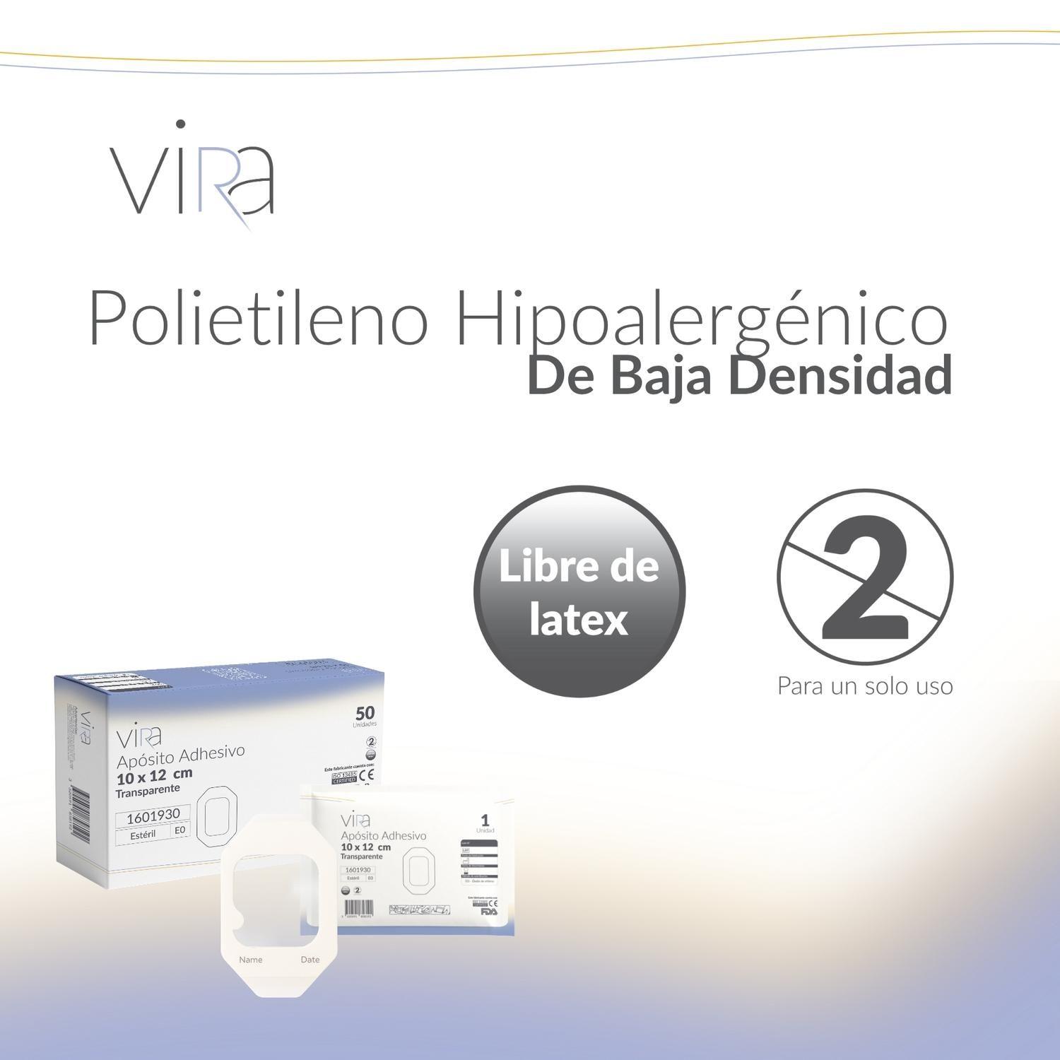 Apósito Adhesivo Transparente 10x12cm Estéril 50u viRa-3
