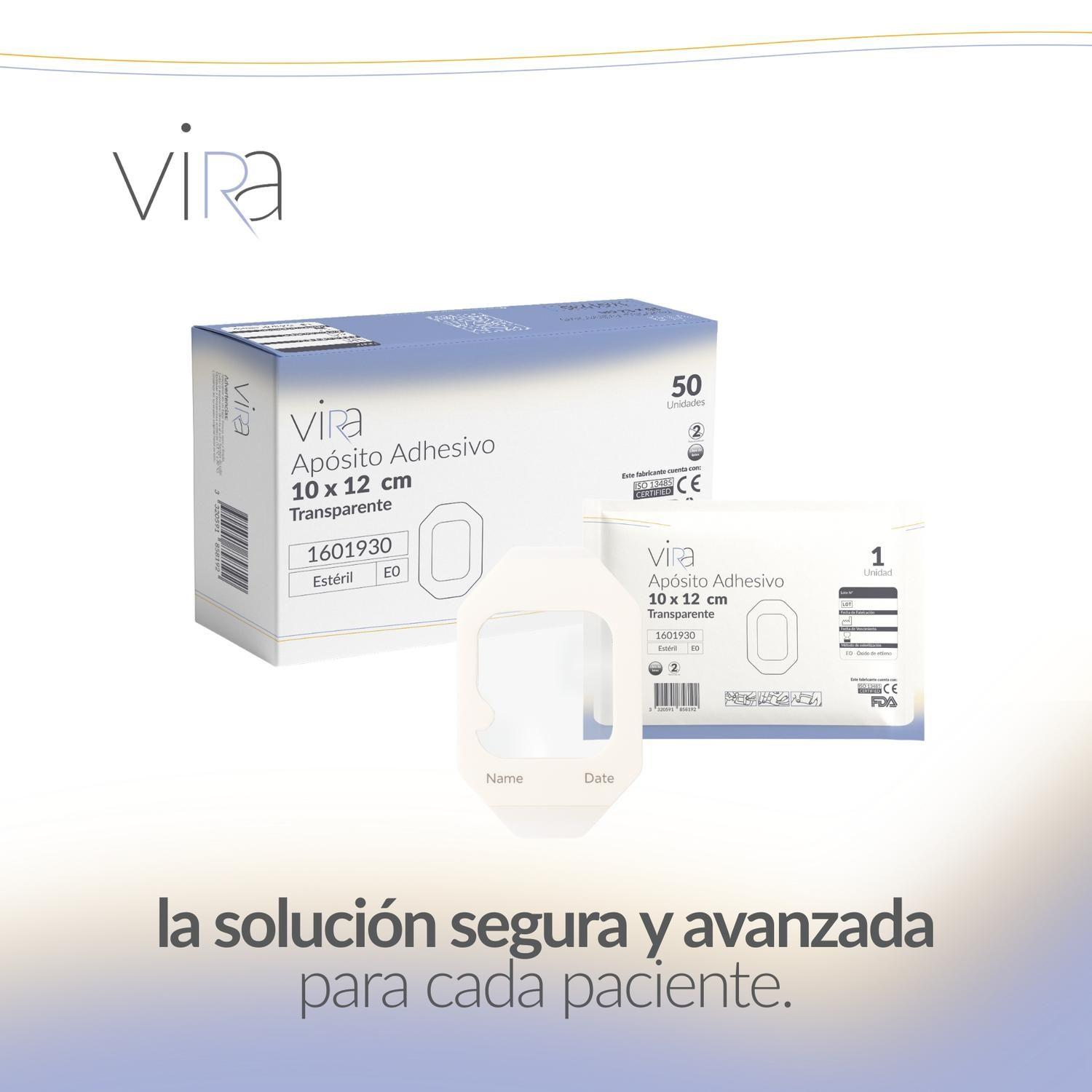Apósito Adhesivo Transparente 10x12cm Estéril 50u viRa-6