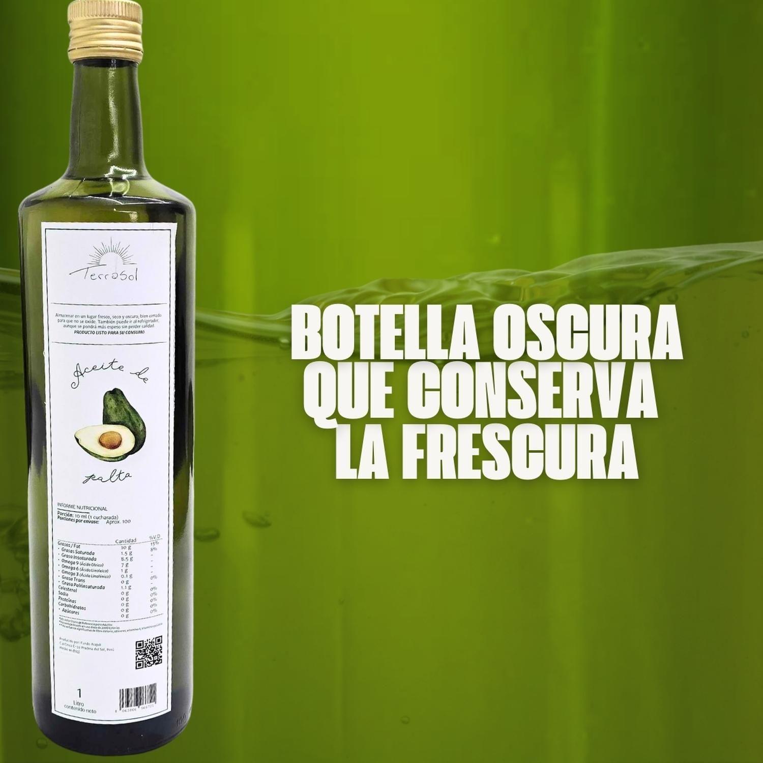 Aceite de Palta Comestible 100% Natural Terrasol 1 Litro-2