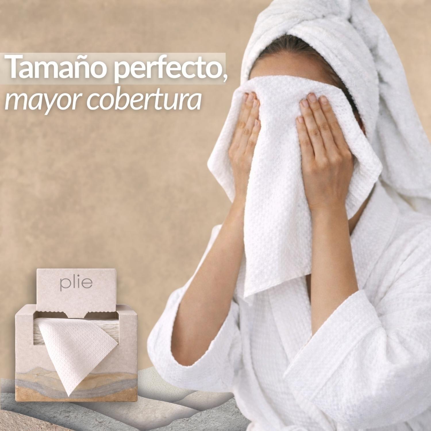 Toalla Facial Desechable De Algodón 25x30 Cm 50 Pcs Plie-3