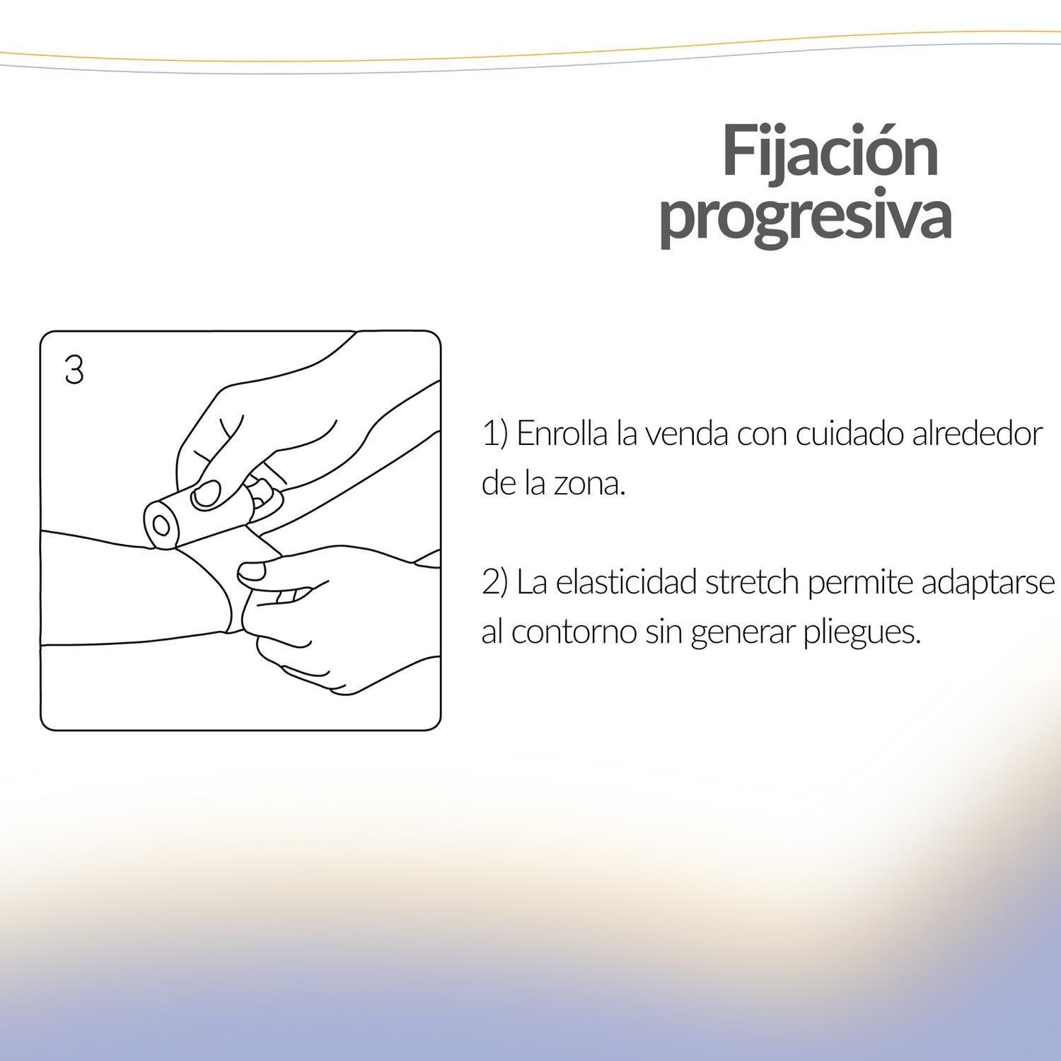 Venda Gasa Stretch Elasticada Fijacion Adhesiva 10cm x 10m-6