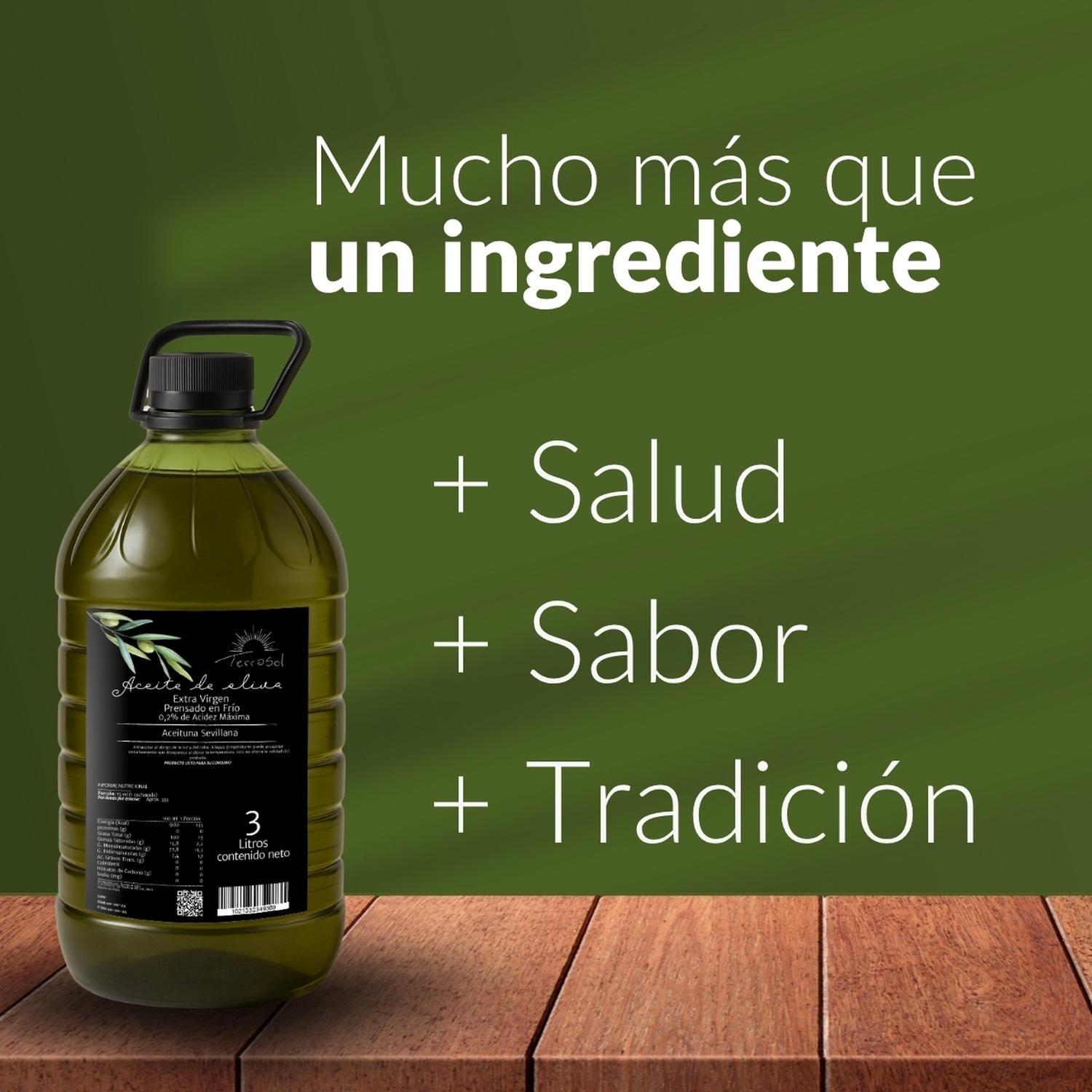 Aceite de Oliva 3L Extra Virgen Terrasol Bajo en Acidez-5