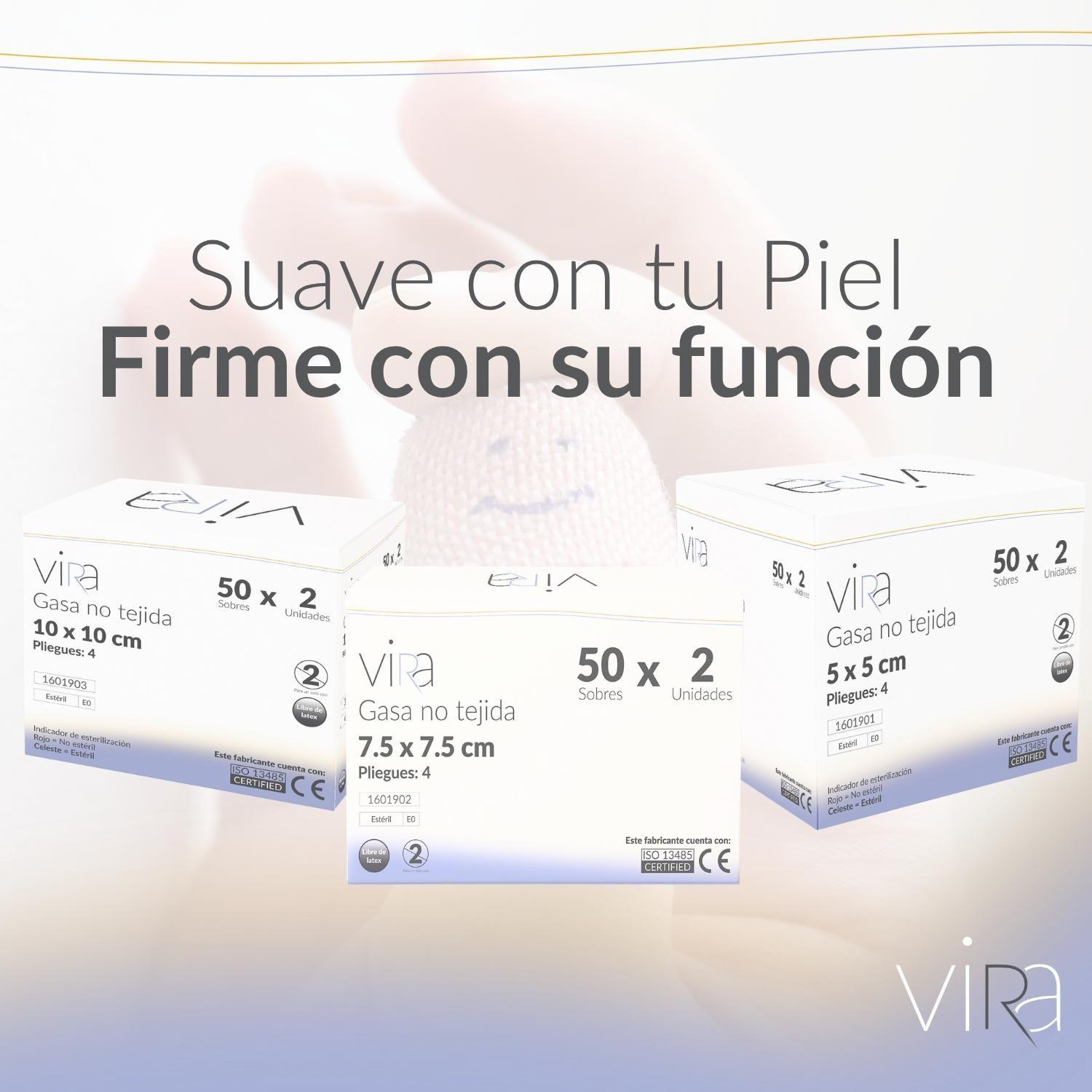 Gasa Estéril No Tejida 10x10 50 Sobres x 2 (100u) viRa-9