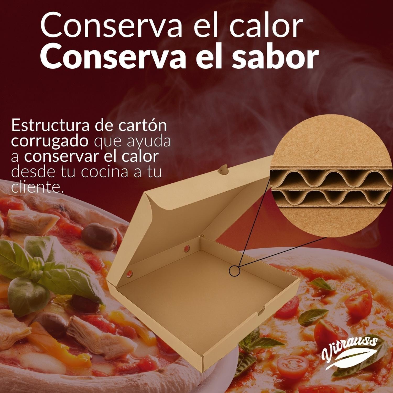 Caja Para Pizza 32x32x4cm 50 Unidades Vitrauss-3