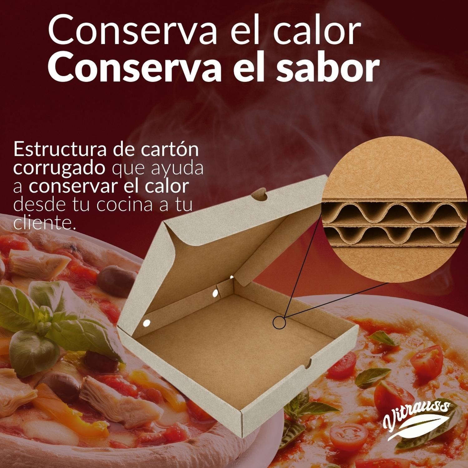 Caja Para Pizza 32x32x4cm 50 Unidades Vitrauss-3
