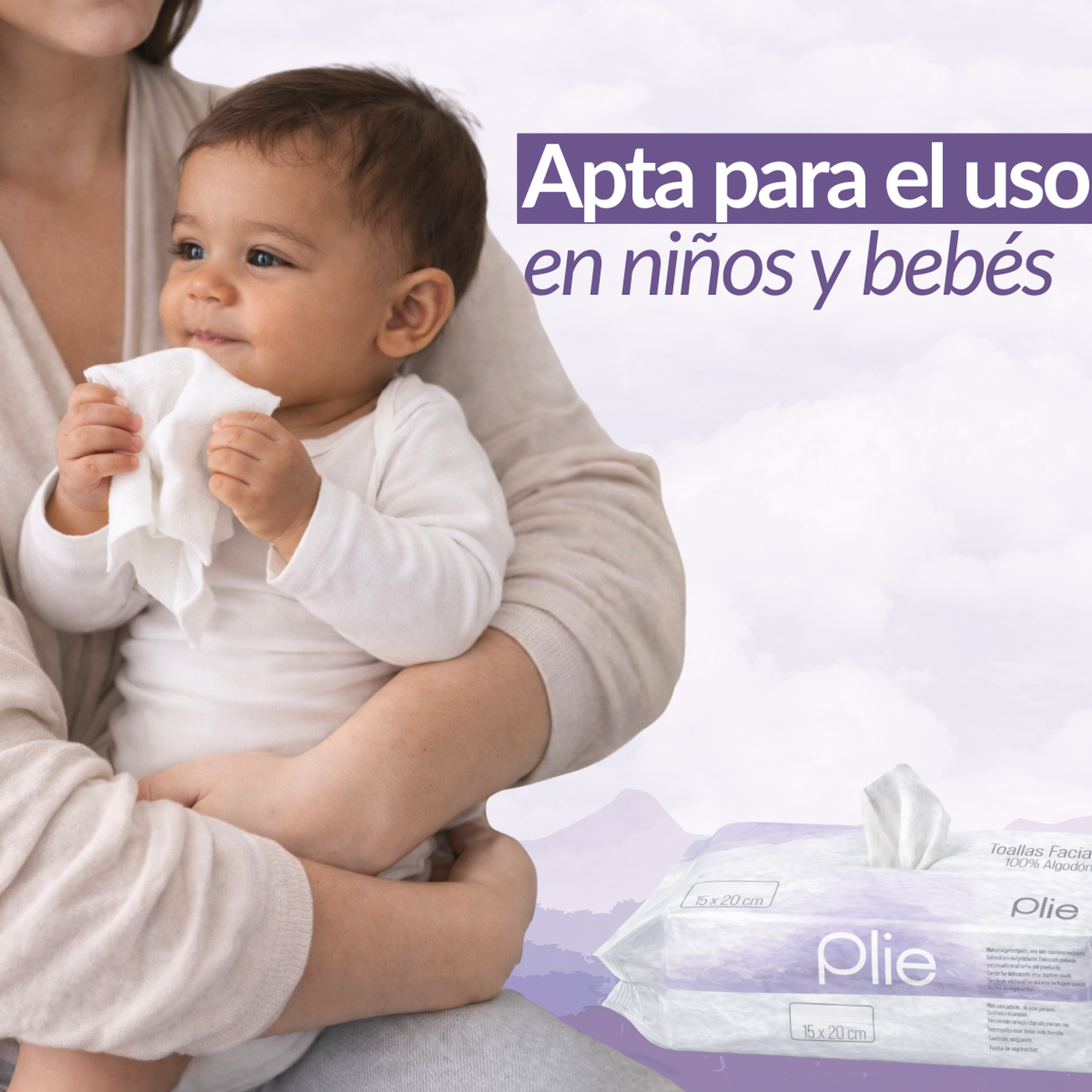 Toalla Facial Desechable De Algodón 15x20 Cm 50 Pcs Plie-3