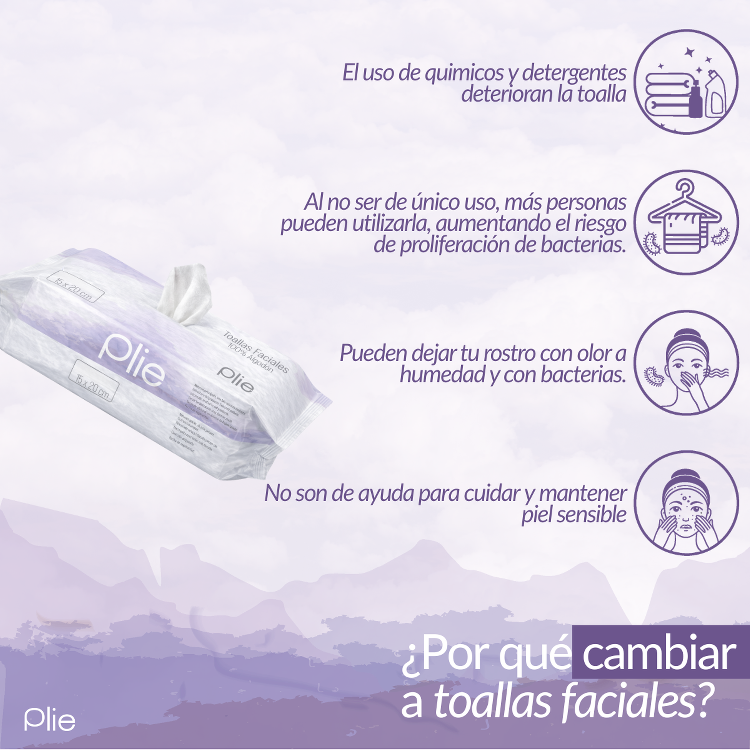 Toalla Facial Desechable De Algodón 15x20 Cm 50 Pcs Plie-6