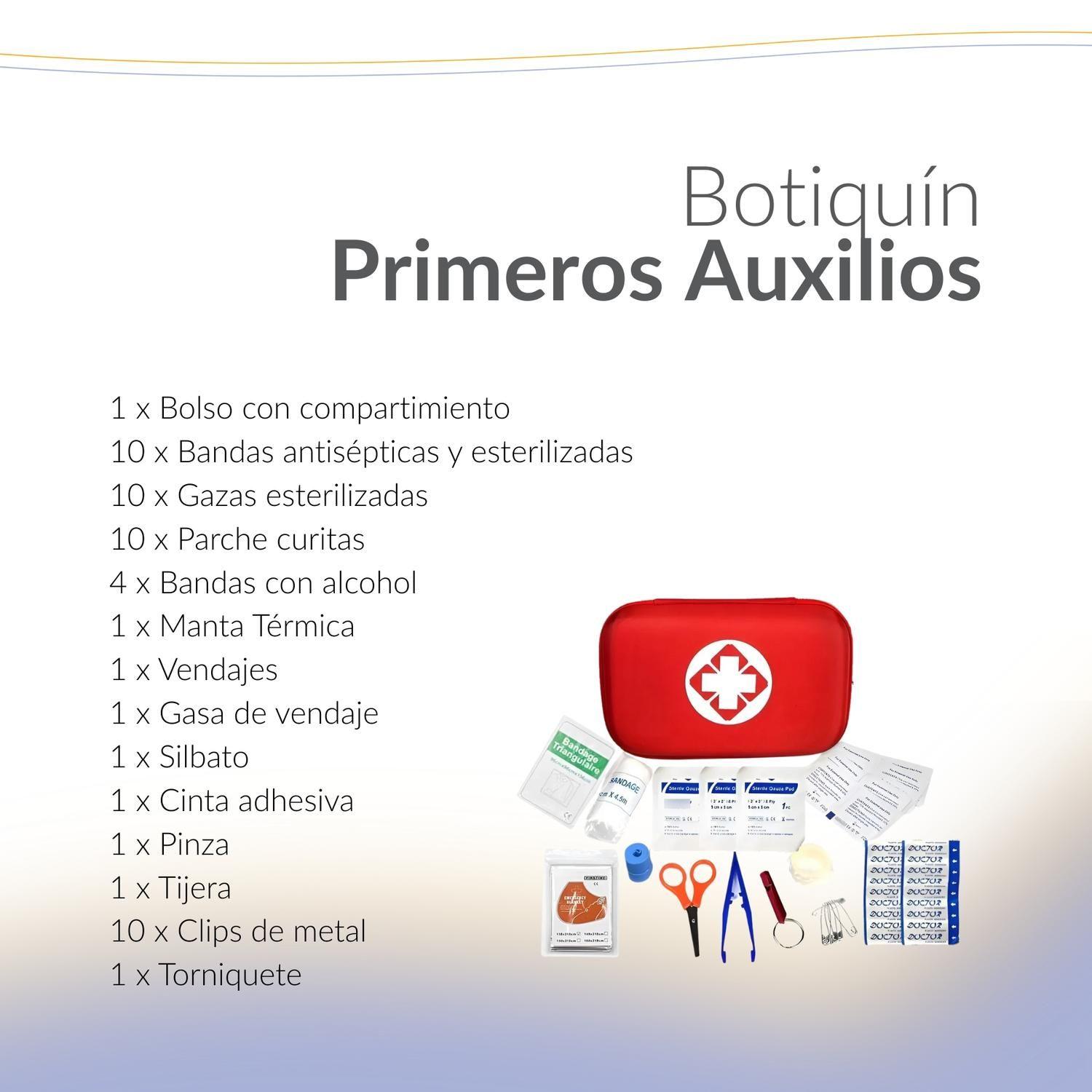 Botiquín Emergencia Primeros Auxilios 53 piezas Auto Camping-4