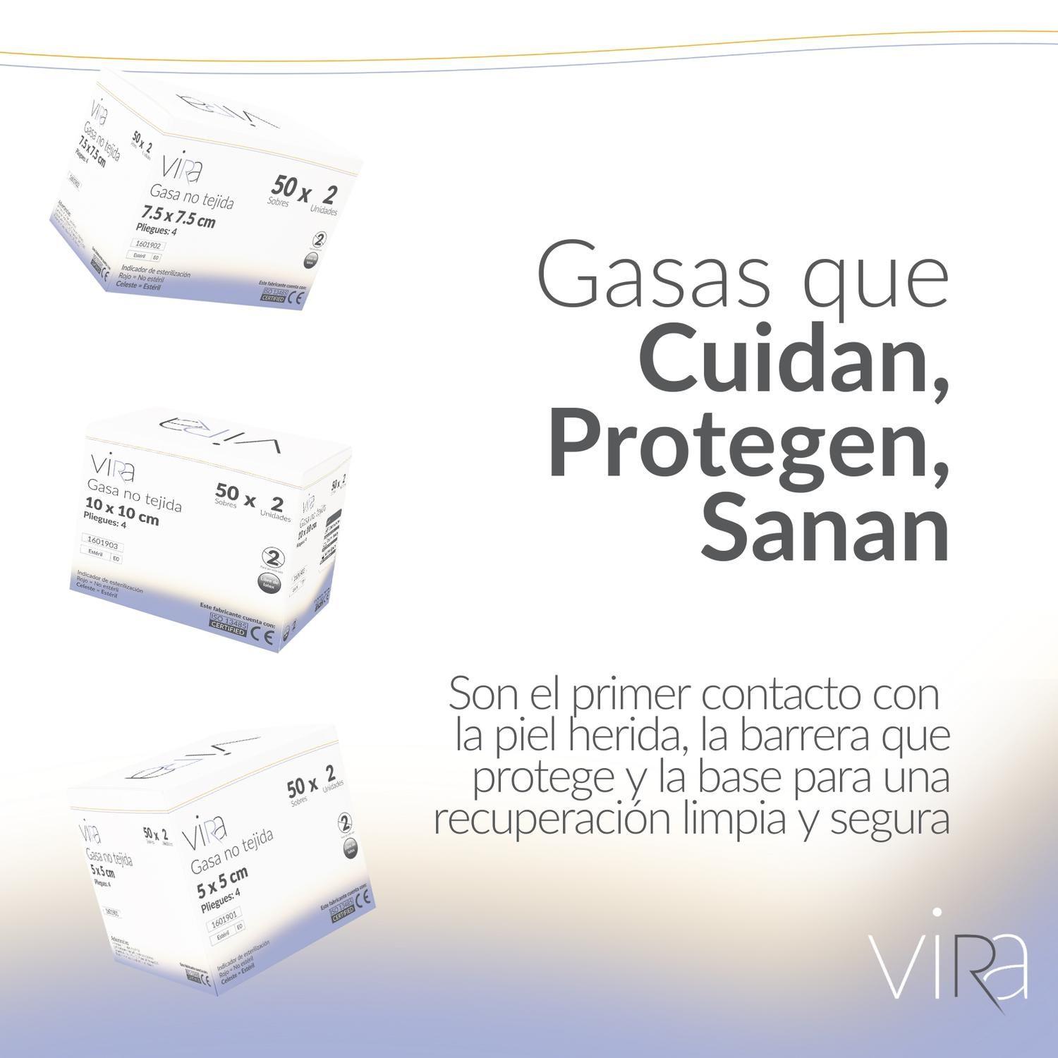 Gasa Estéril 5x5cm No Tejida (50x2) viRa-4