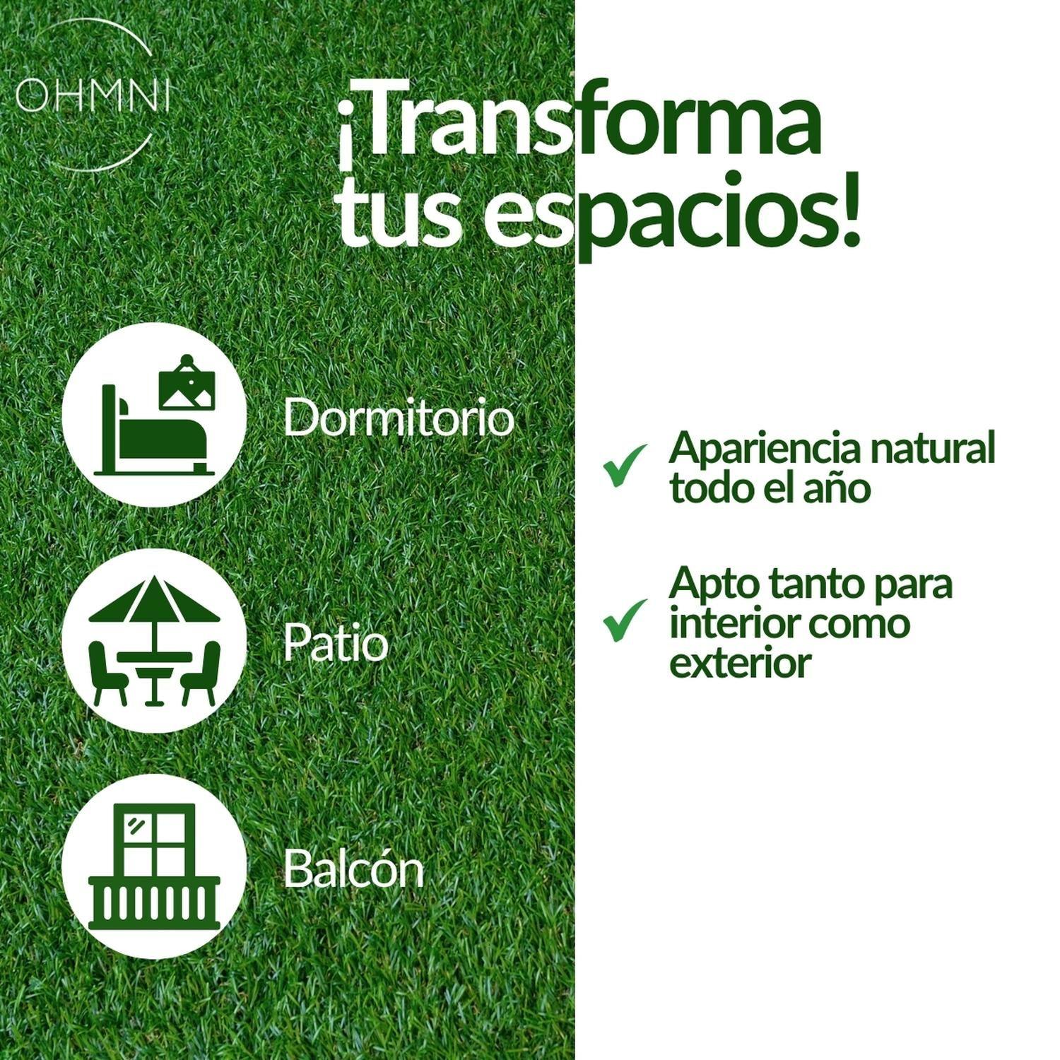 Cesped Pasto Artificial Sintético Rollo 1x3 Metro Cuadrado-4