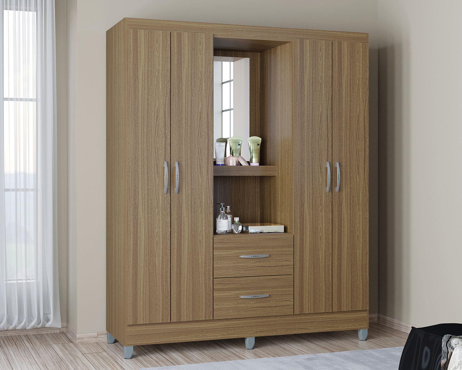 Closet 4 puertas 2 cajones Cordoba Casta o-1