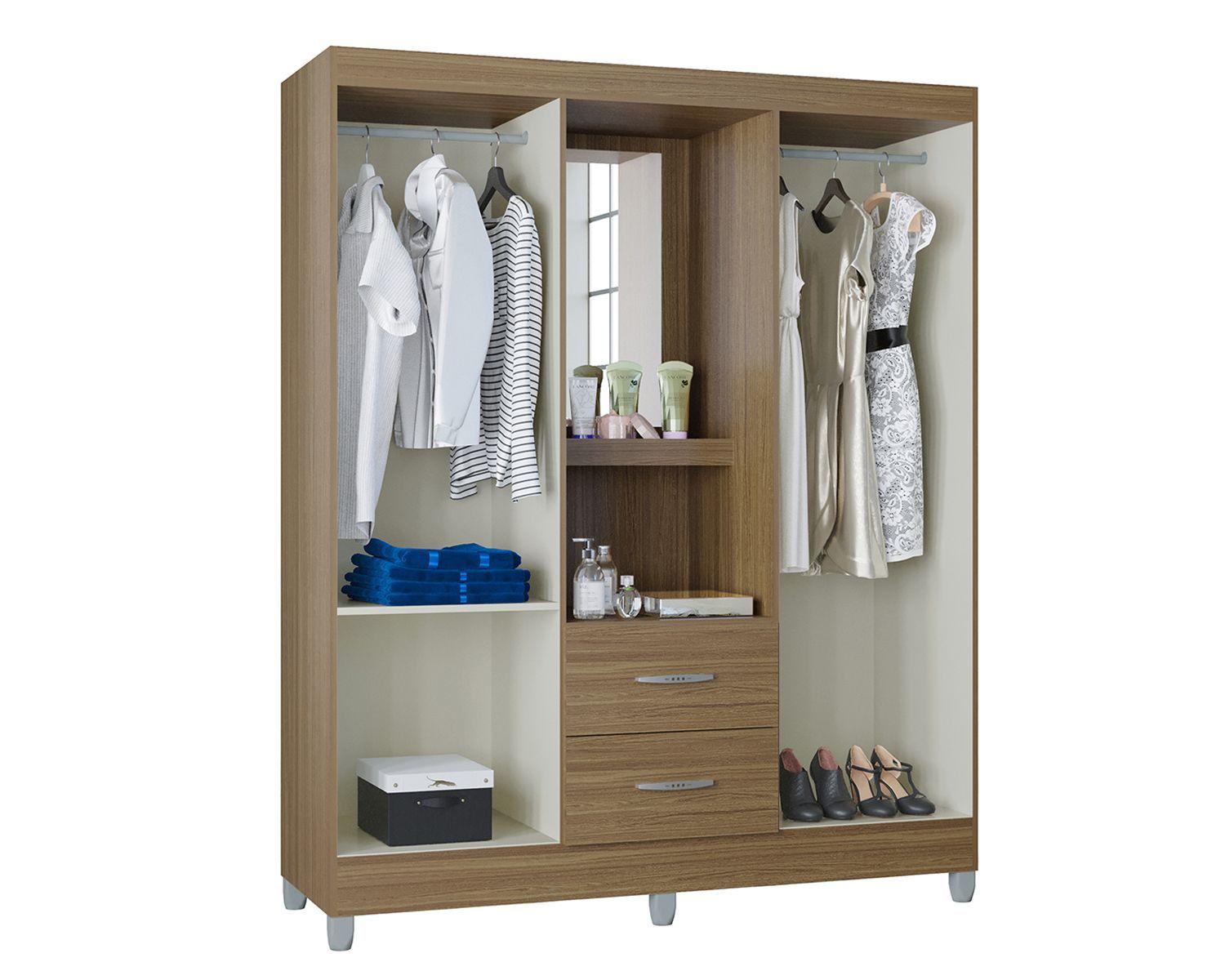 Closet 4 puertas 2 cajones Cordoba Casta o-3