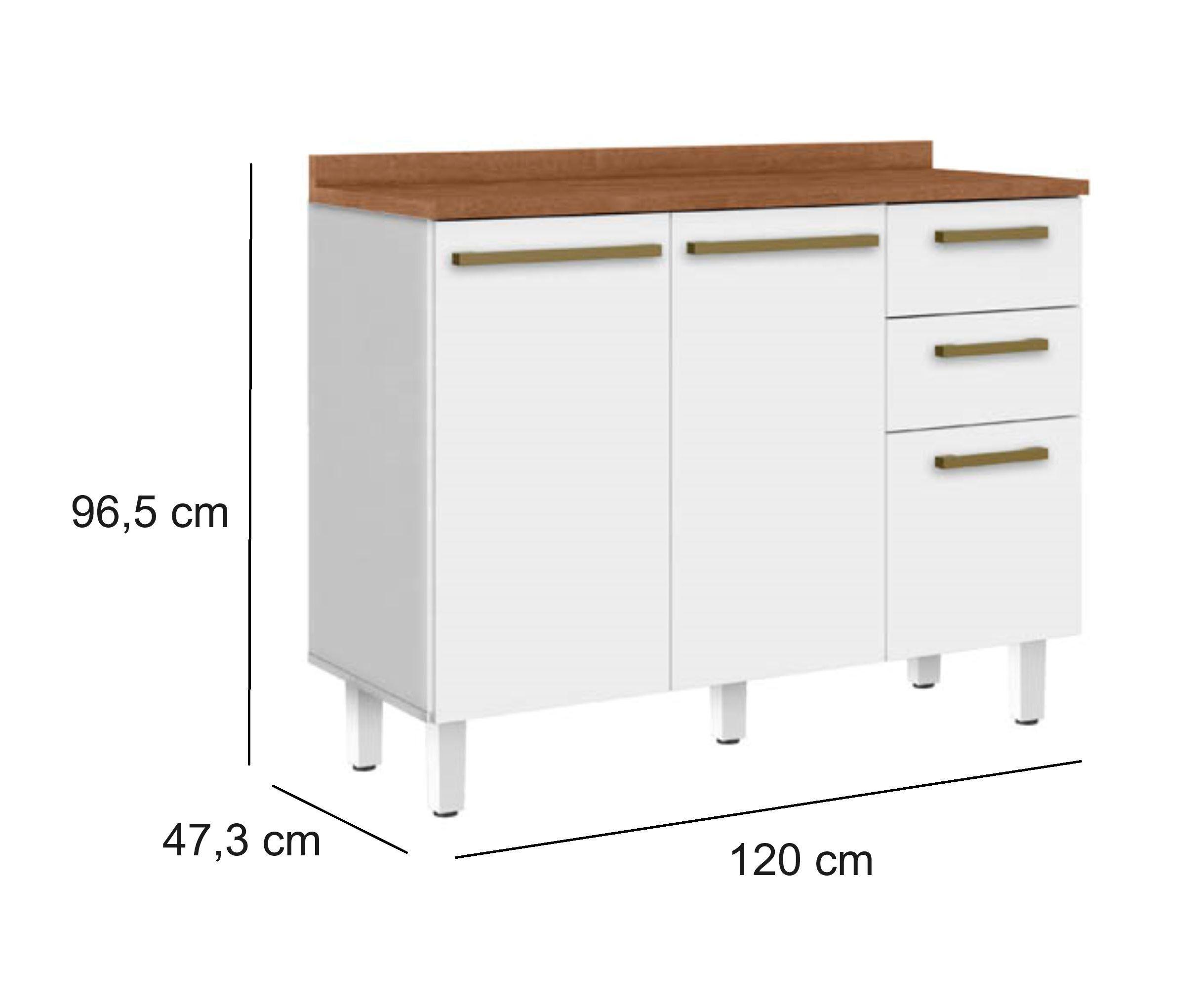 Mueble de cocina Valentina blanco/natura-1