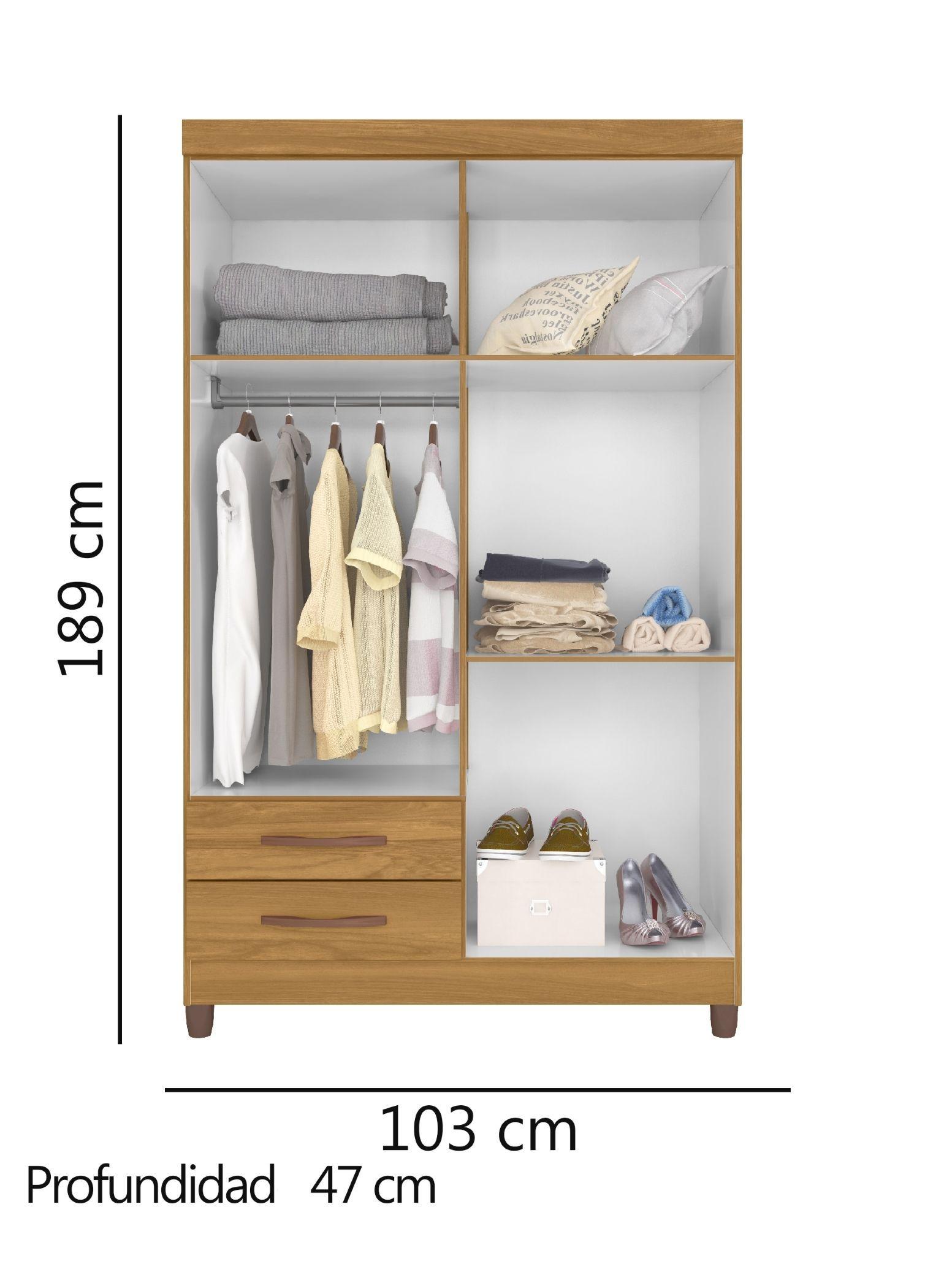 Closet ambar 4 puertas carvalho grife/ off white -2