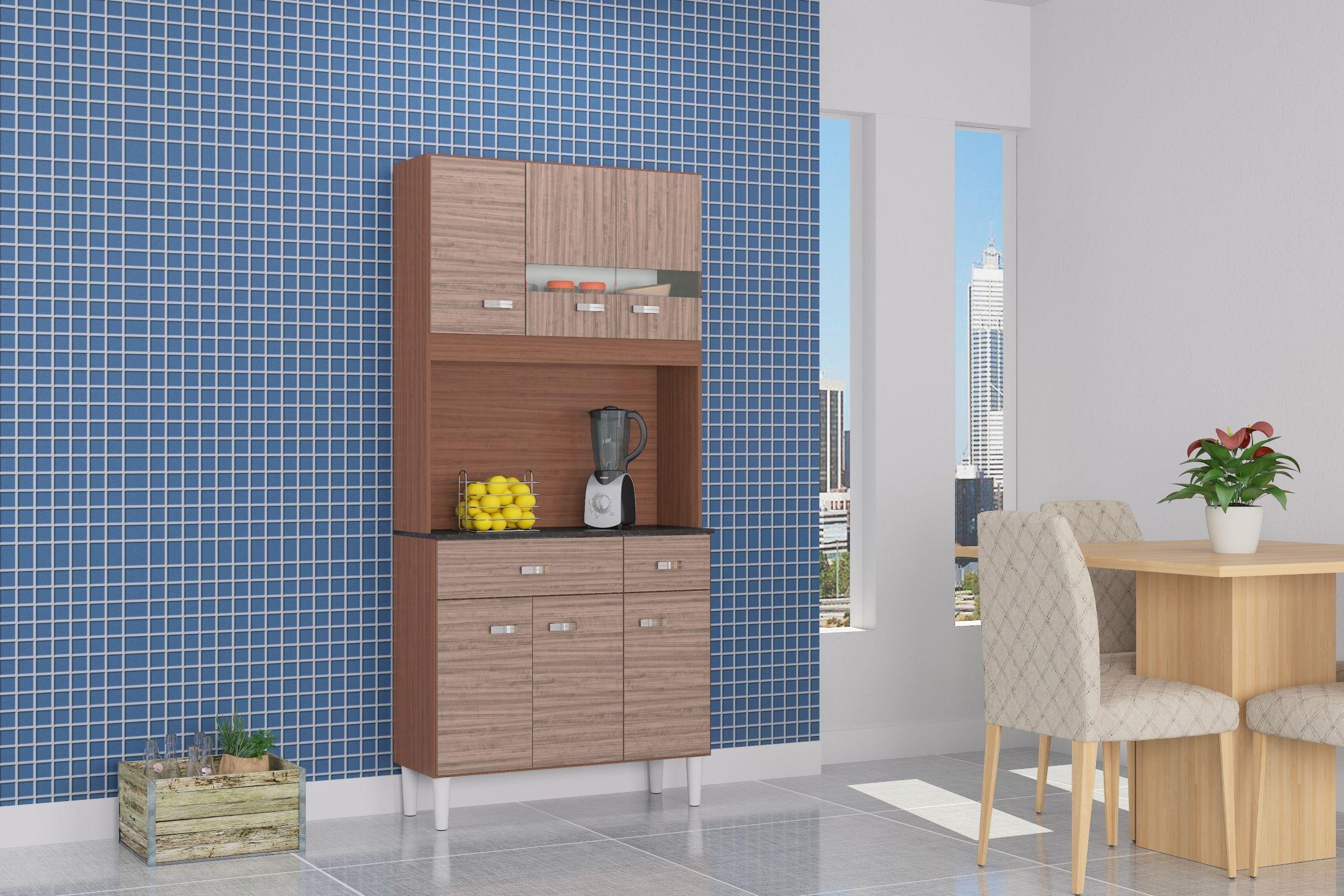 Mueble de cocina Manu 6 puertas capuchino/almendra-1