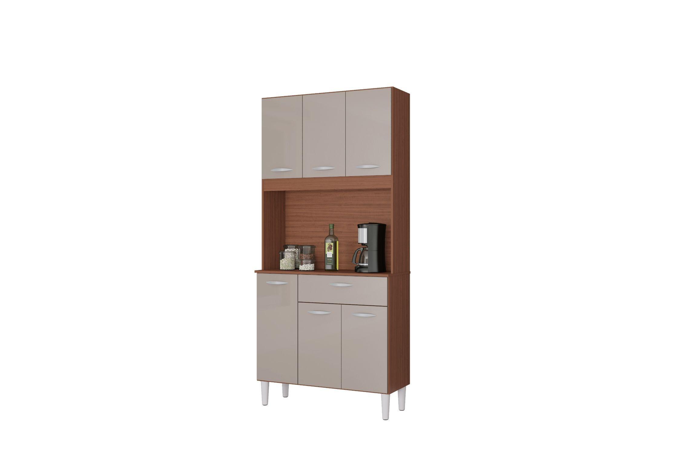 Cocina Cassia 6 puertas capuchino off white-0
