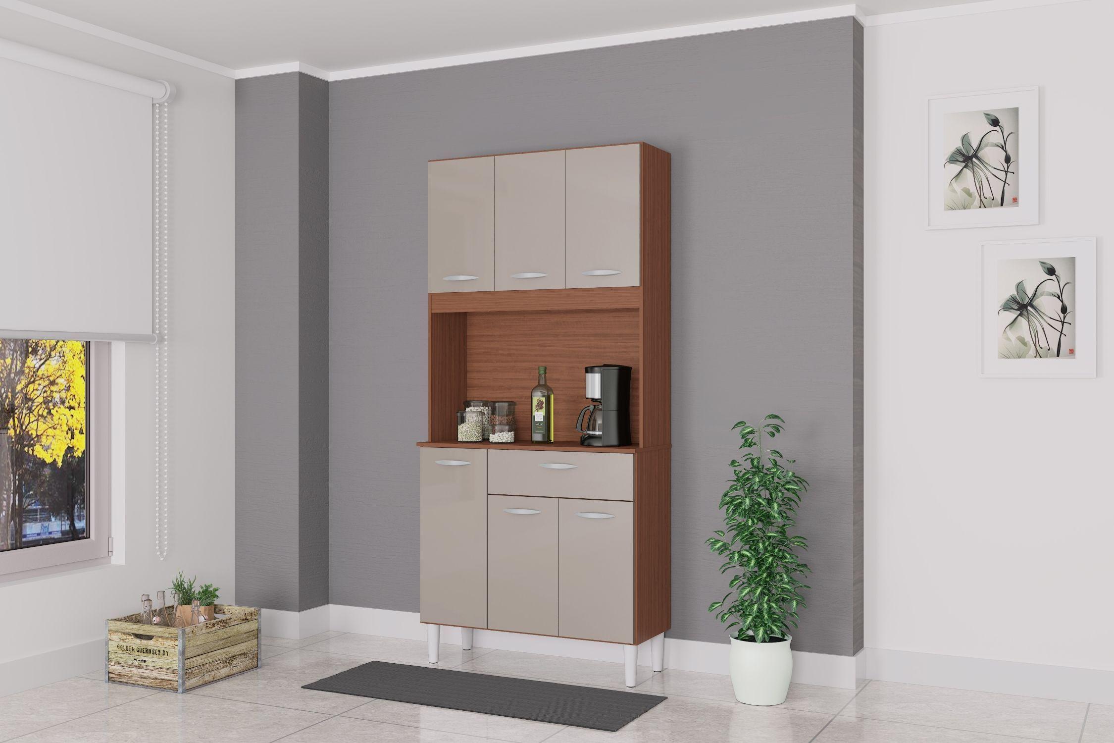 Cocina Cassia 6 puertas capuchino off white-1