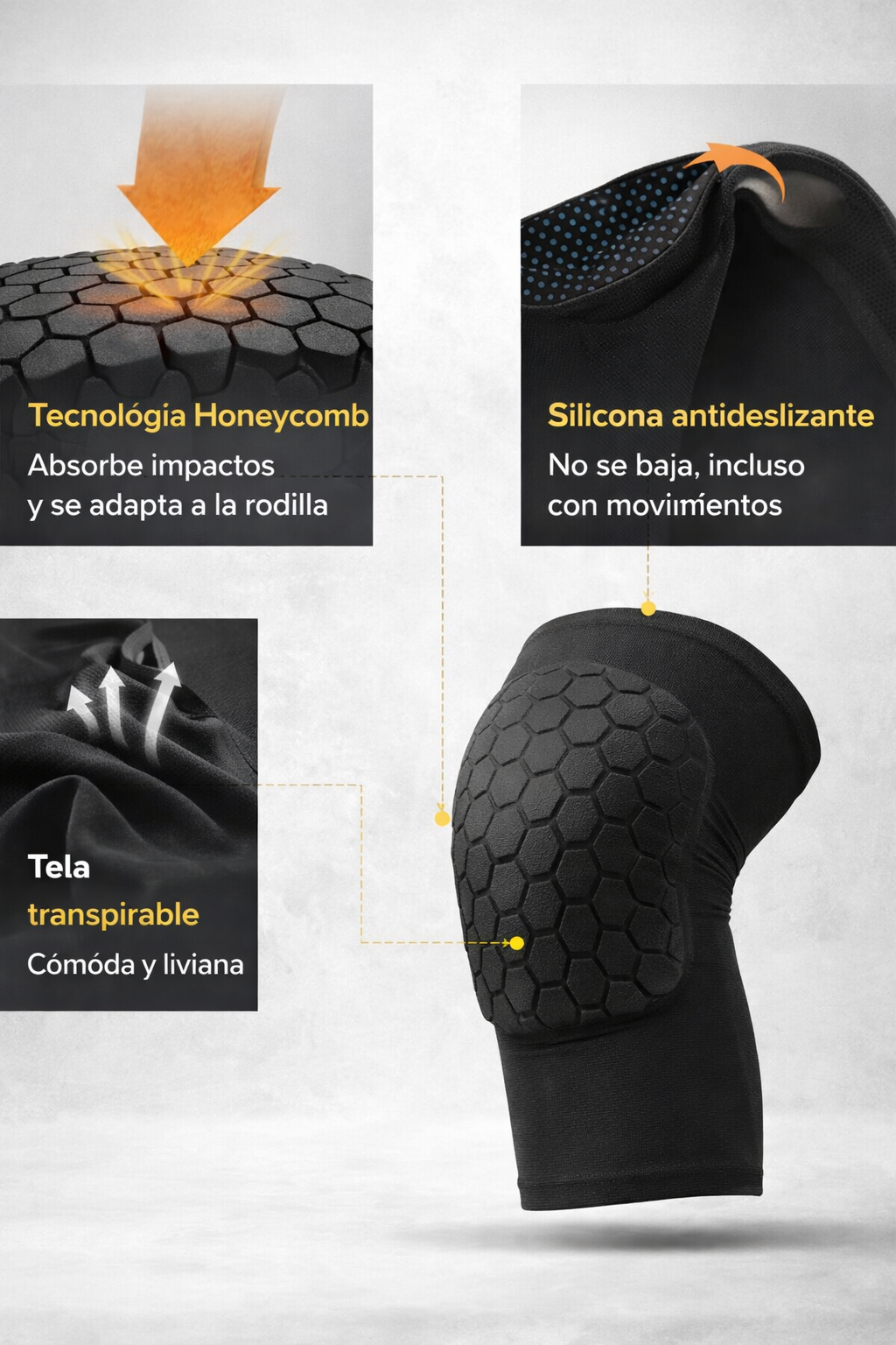 Rodillera para Basquetbol Corta Par S-2