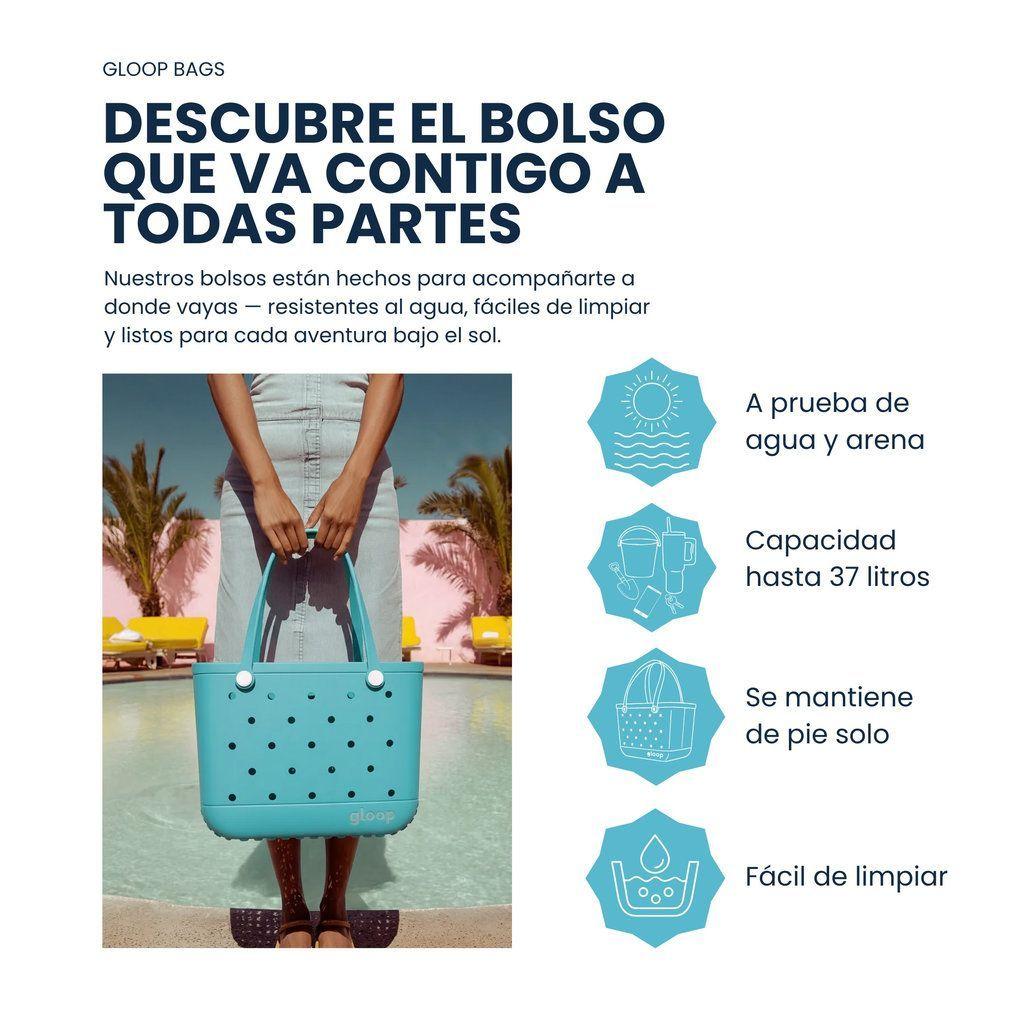 Bolso de playa Negro Bolso para playa piscina picnic Lavable-6