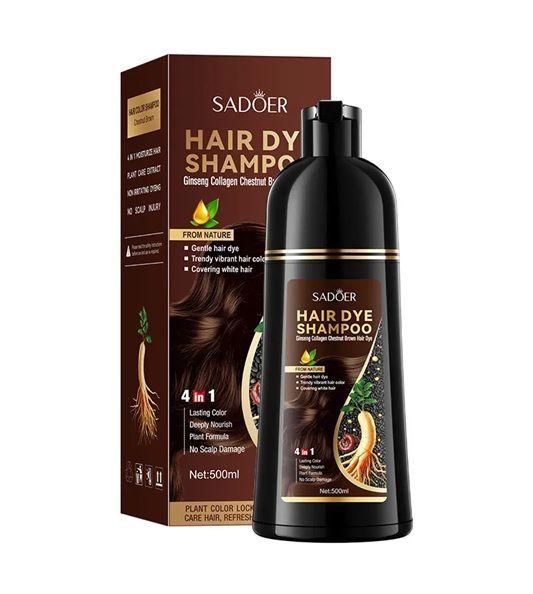 Shampoo con Tinte Capilar Castaño 500Ml-0