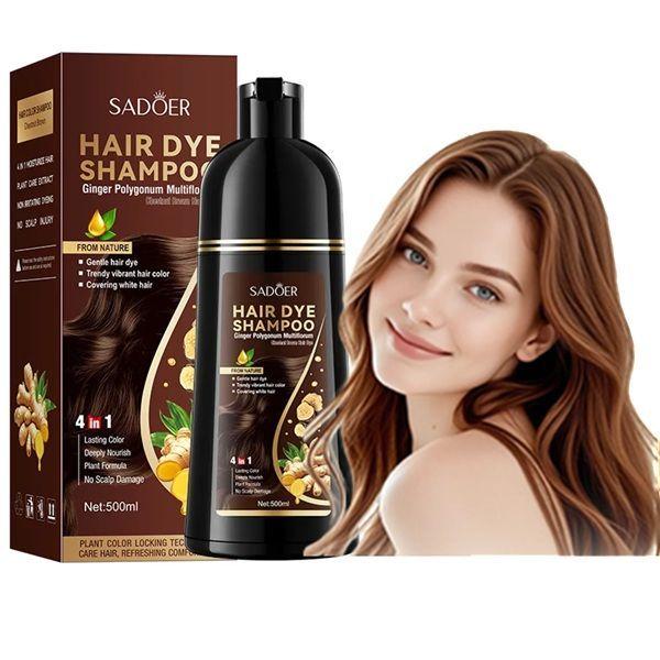 Shampoo con Tinte Capilar Castaño 500Ml-1