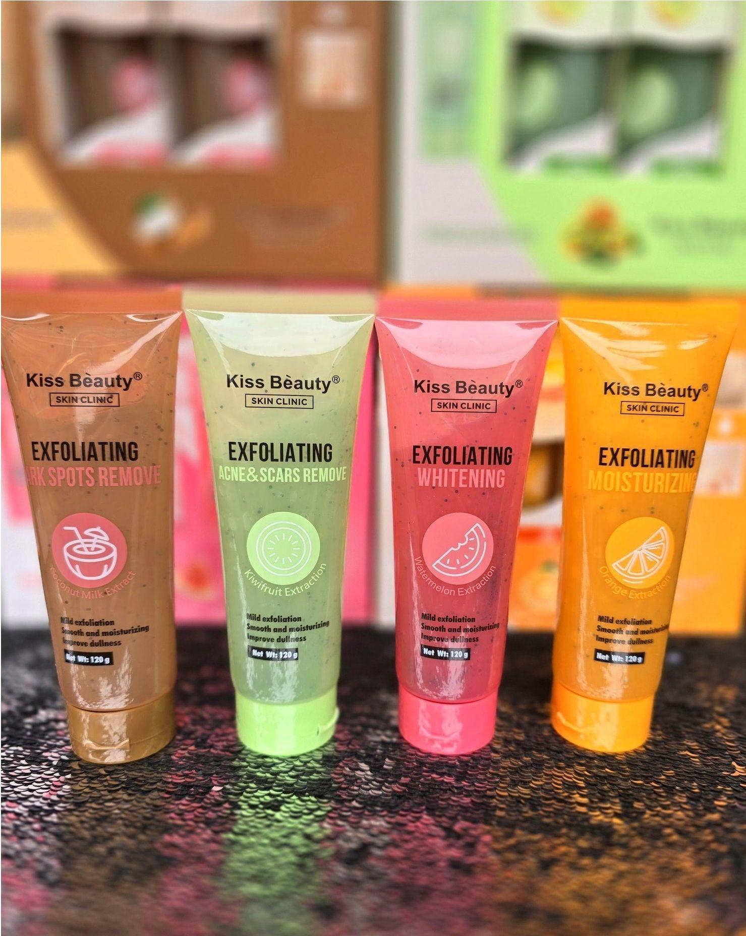Pack Exfolaintes Corporales Kiwi, Naranja, Coco y Sandia-2