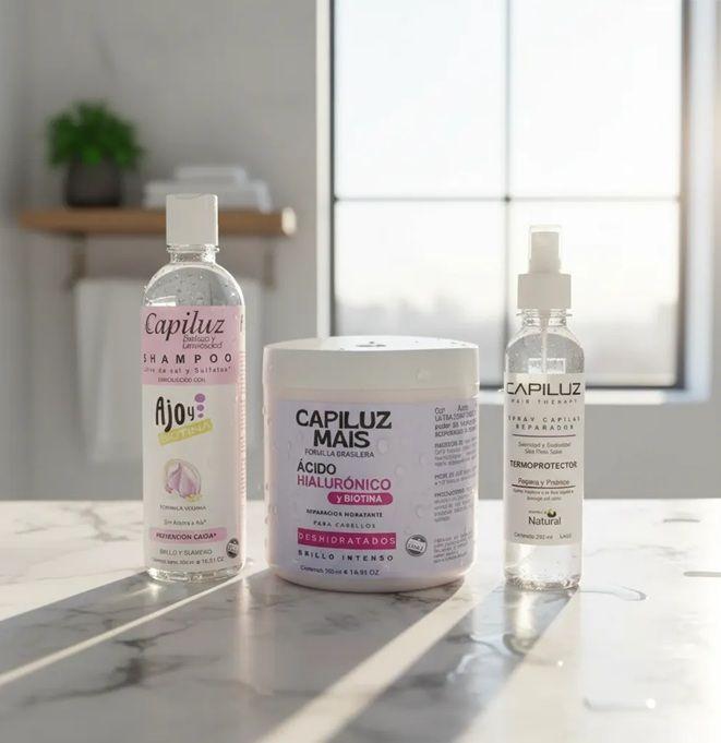 Pack Shampoo, Tratamiento para Fortalecer el Cabello + Termoprotector-2