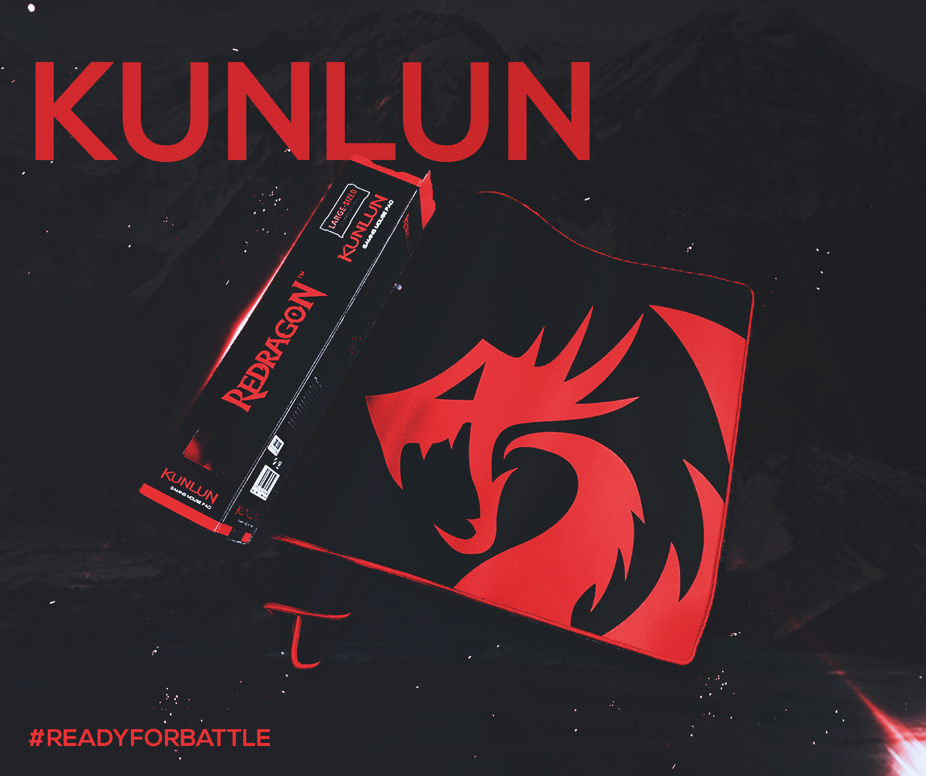Mouse Pad Redragon P006 KUNLUN L - Negro-2