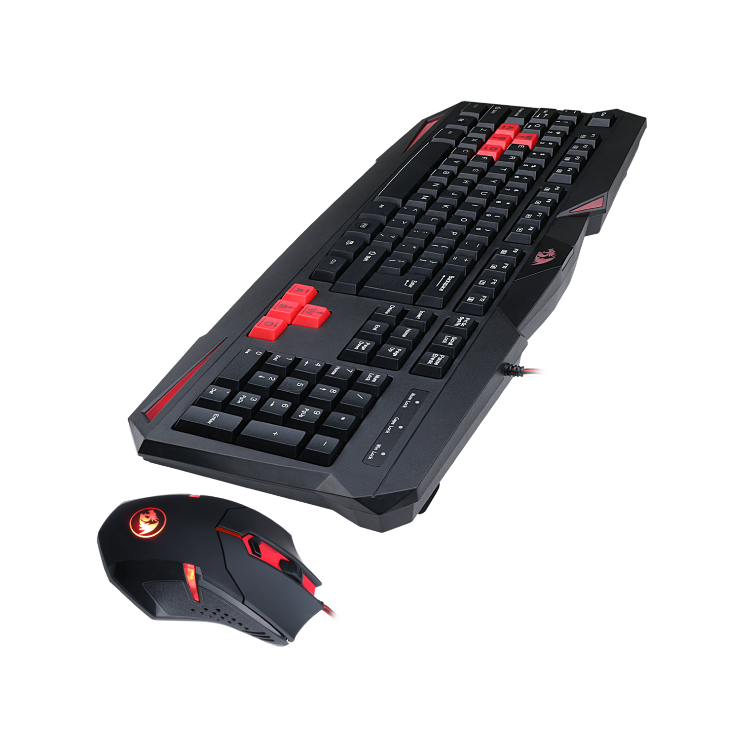 Kit Teclado/Mouse Redragon S101 VAJRA + CENTROPHORUS - Negro-1