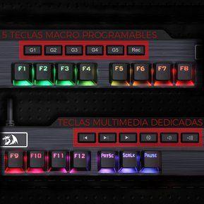 Teclado Mecánico Redragon Indrah K555 - Negro-3