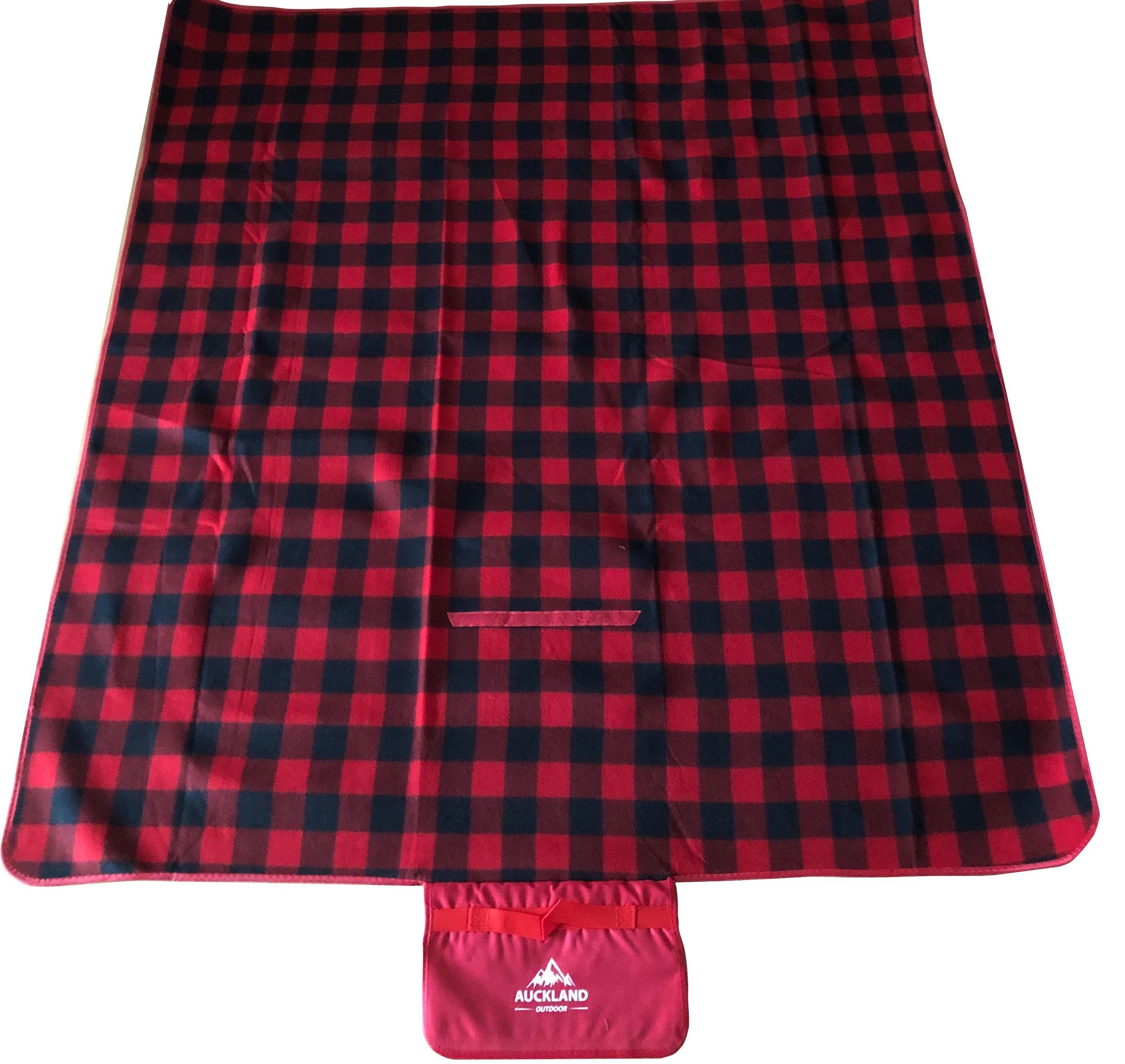 Mat de picnic y camping Auckland Outdoor escosesa rojo-0
