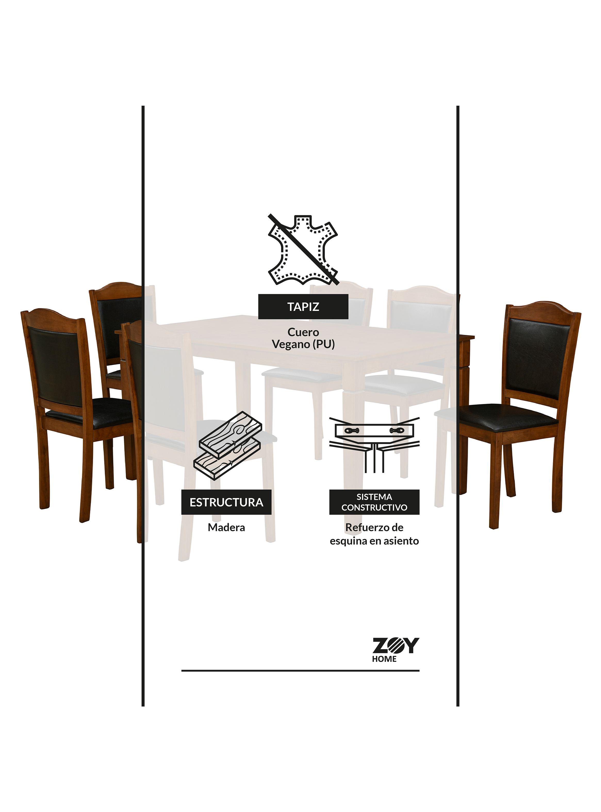 Juego de Comedor Ibiza 6 Sillas-4