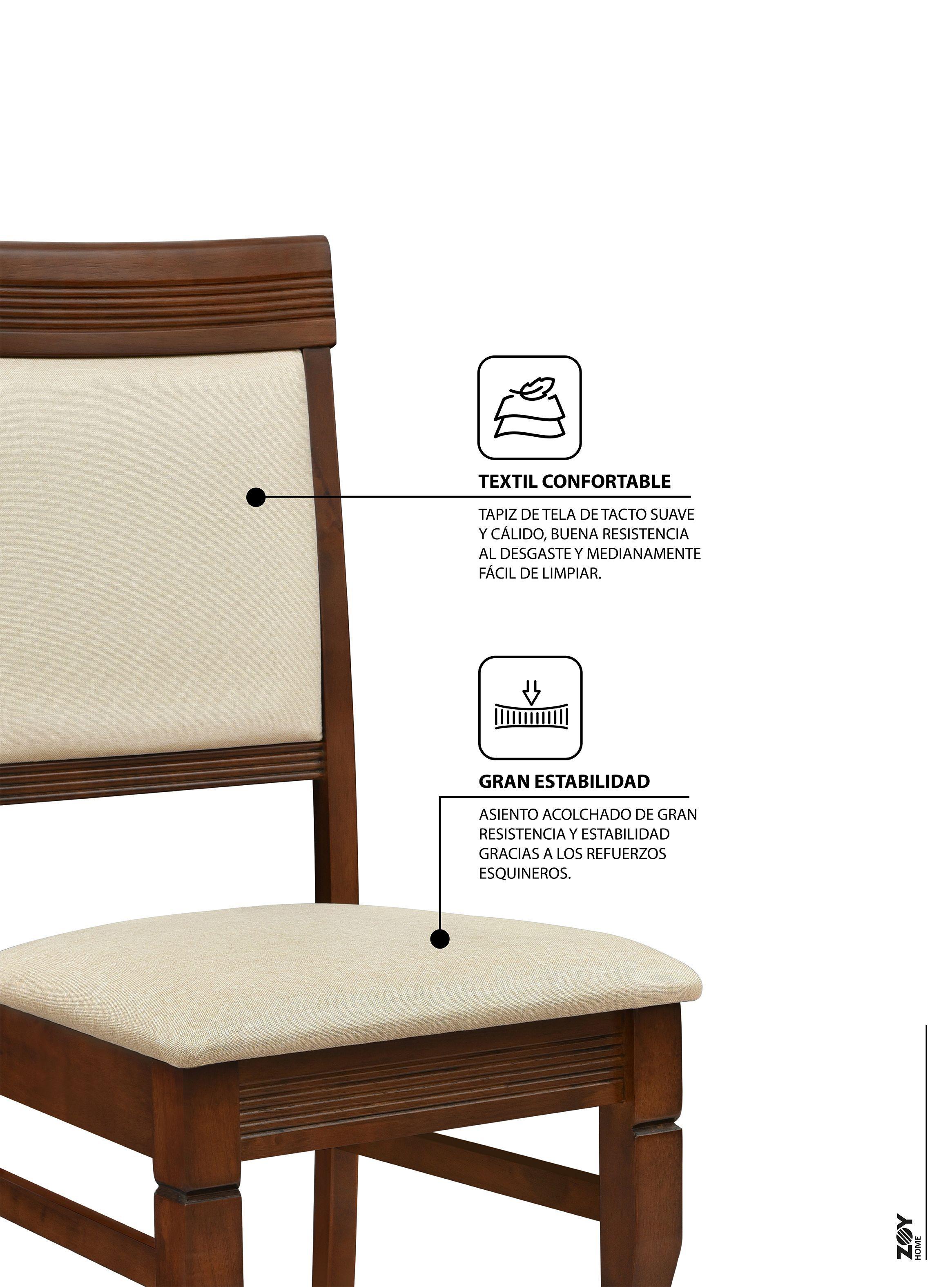 Juego de Comedor Santorini 4 Sillas con extensión -2