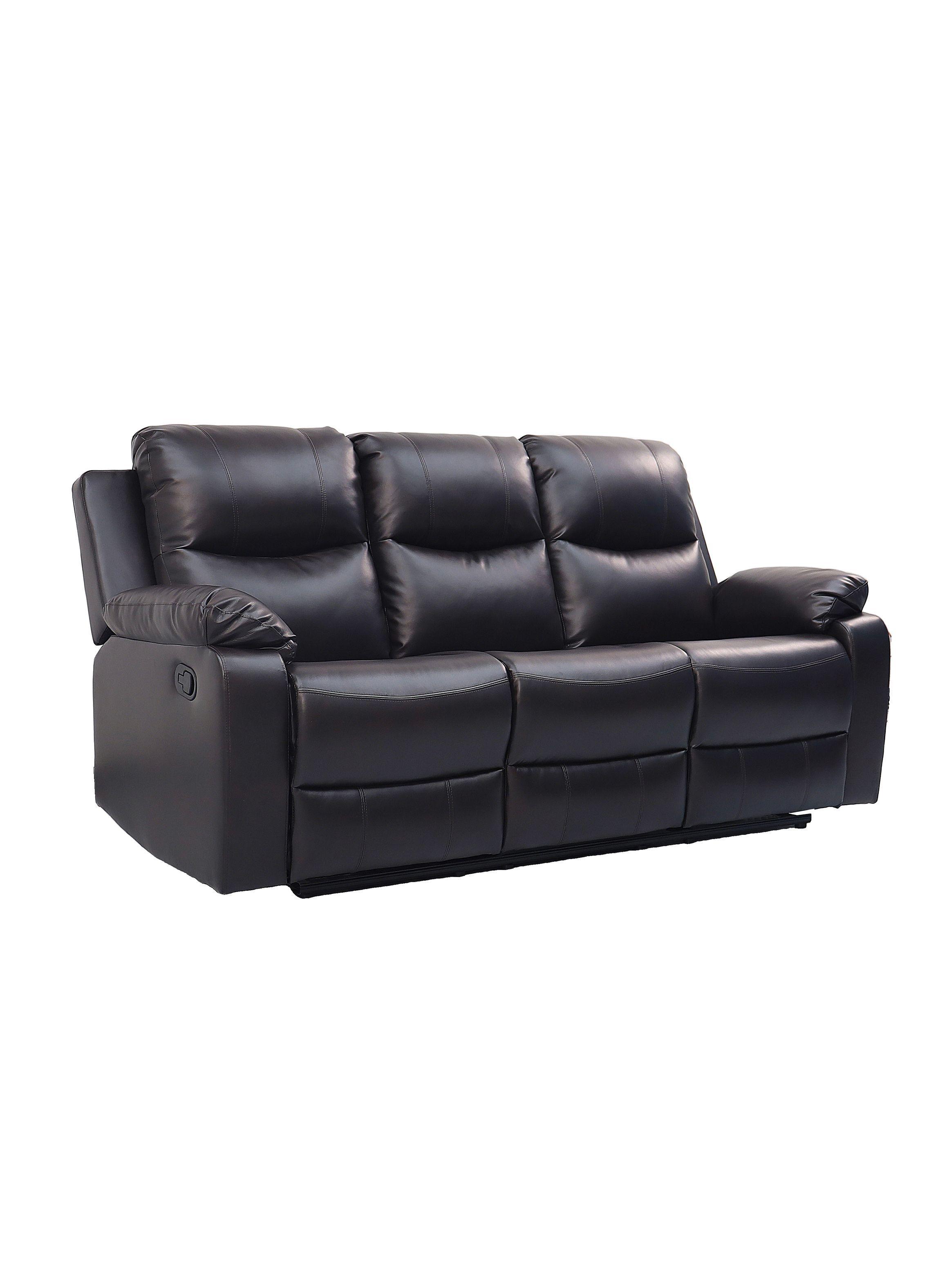 Reclinable 3 cuerpos Tabuk PU Café con Posavasos-6