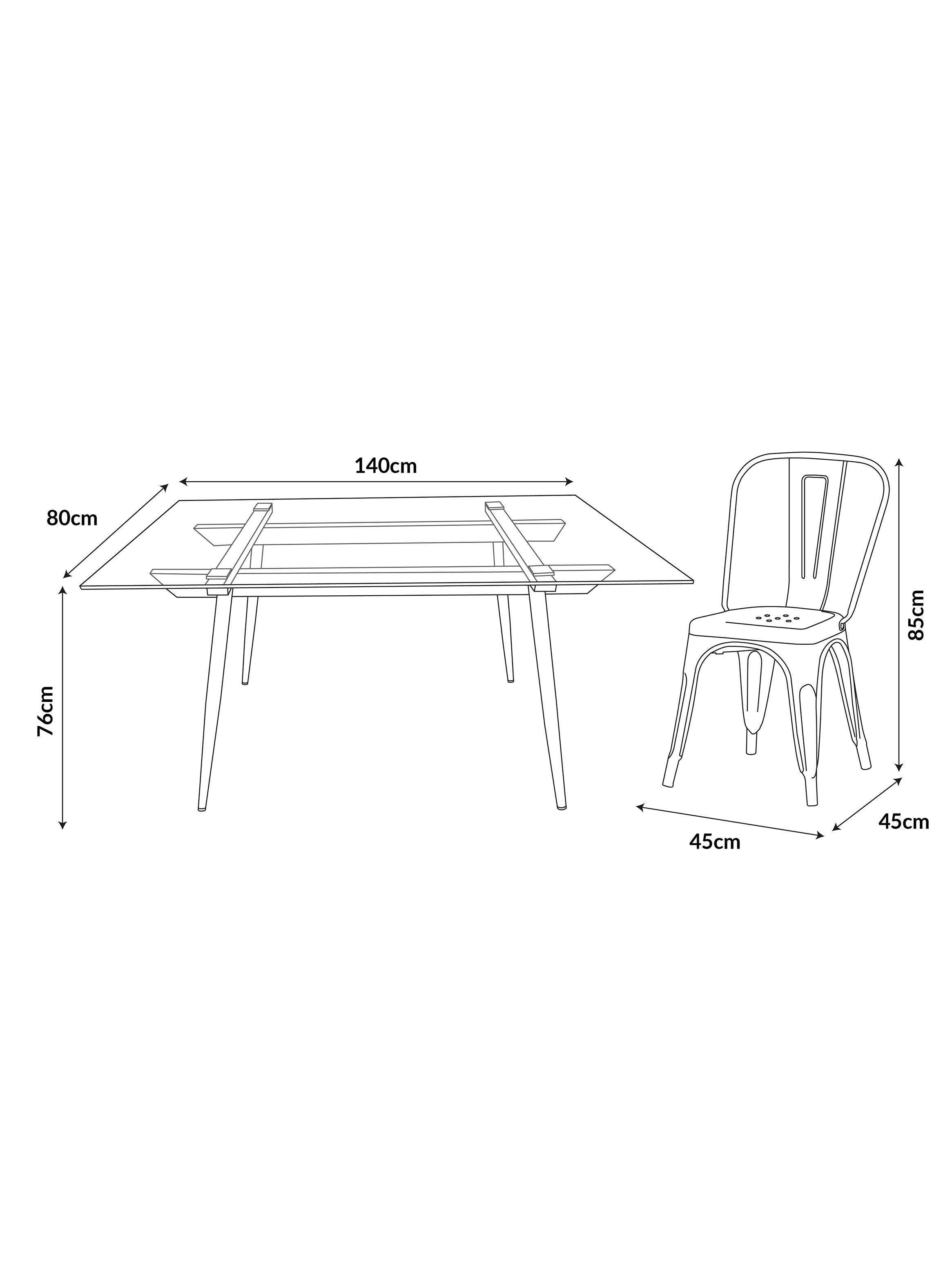 Juego de Comedor Mykonos 1+6-5
