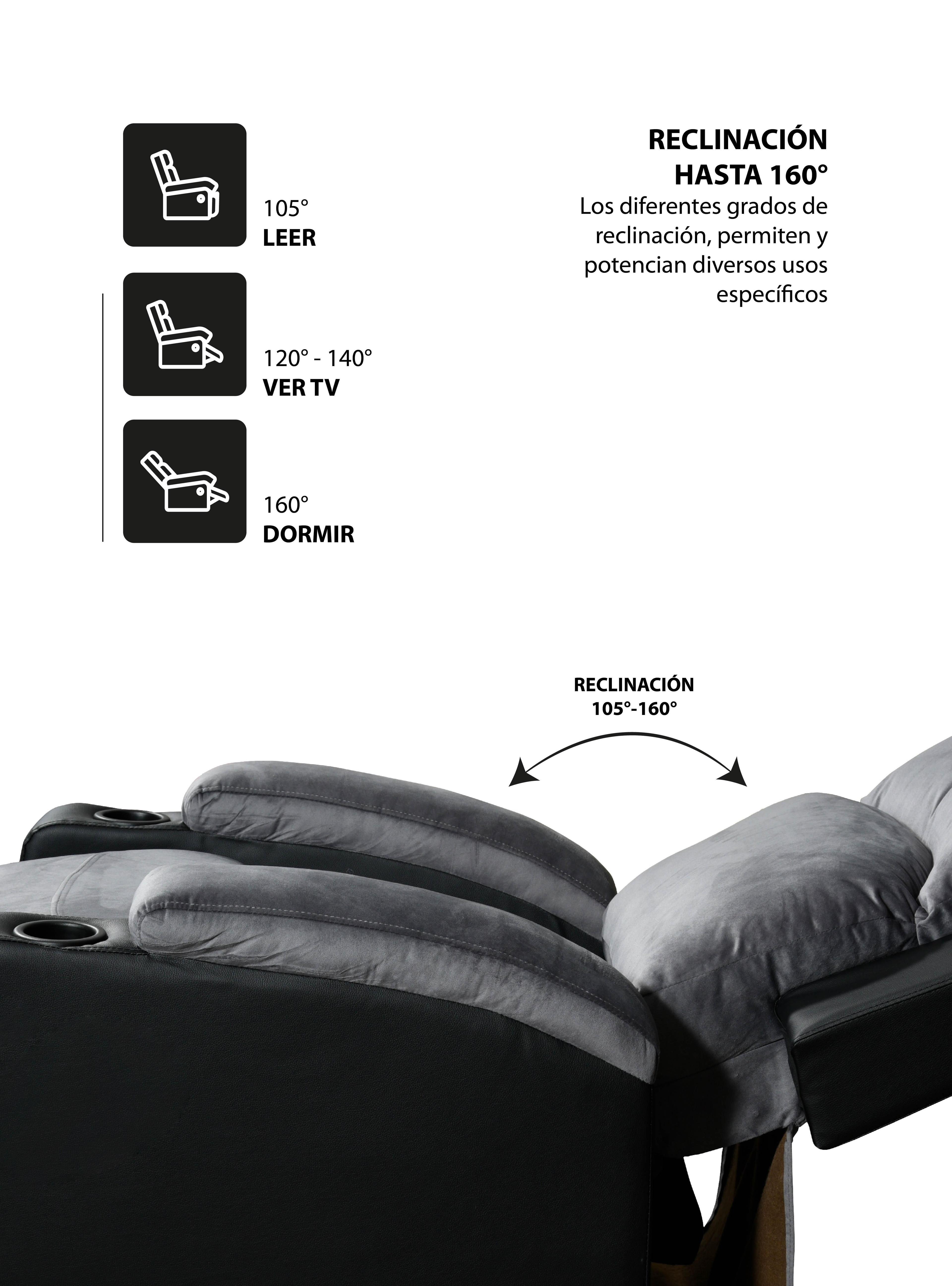 Bergere Dakar Mix Tela y PU Negro-3