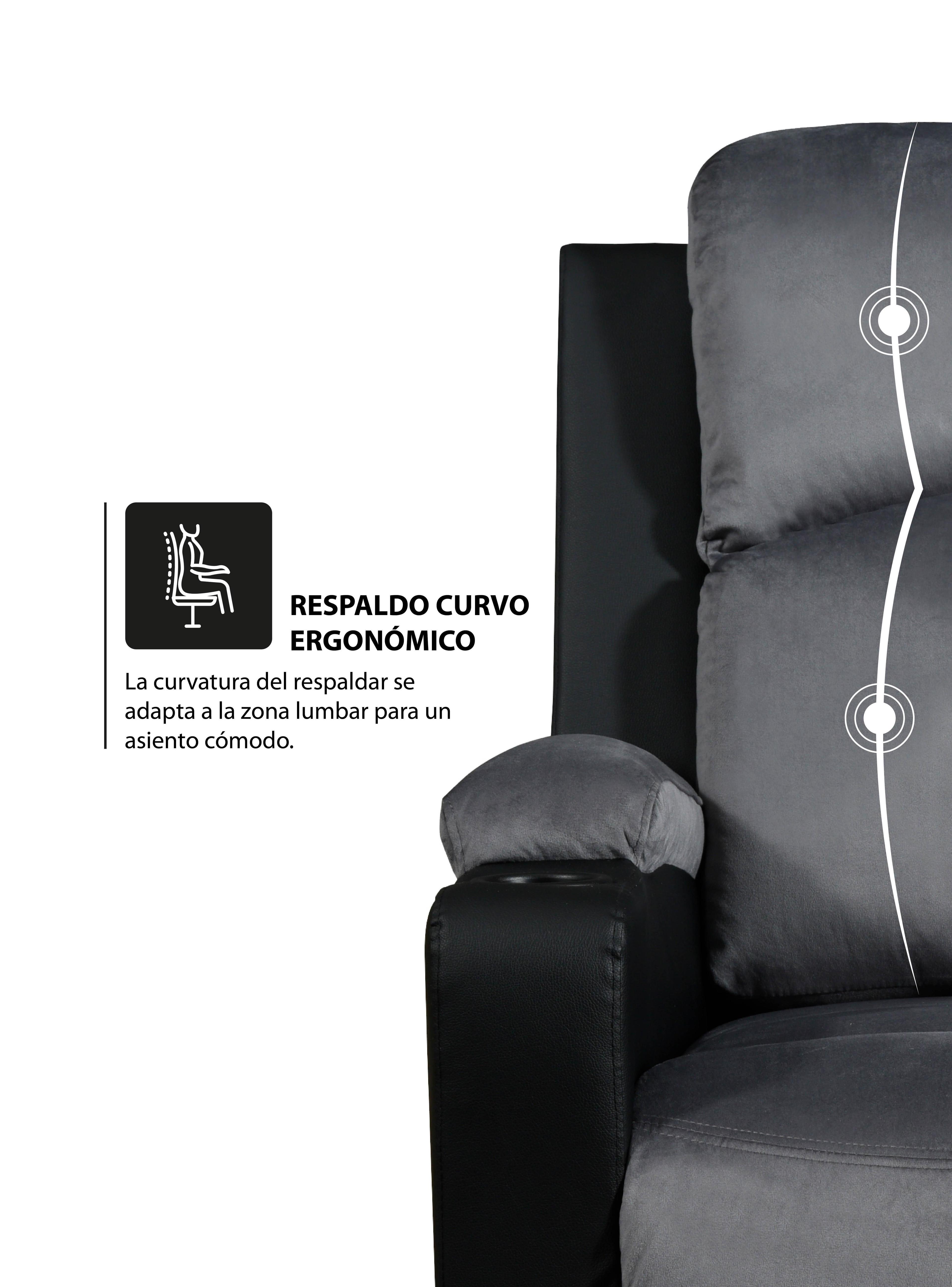Bergere Dakar Mix Tela y PU Negro-4