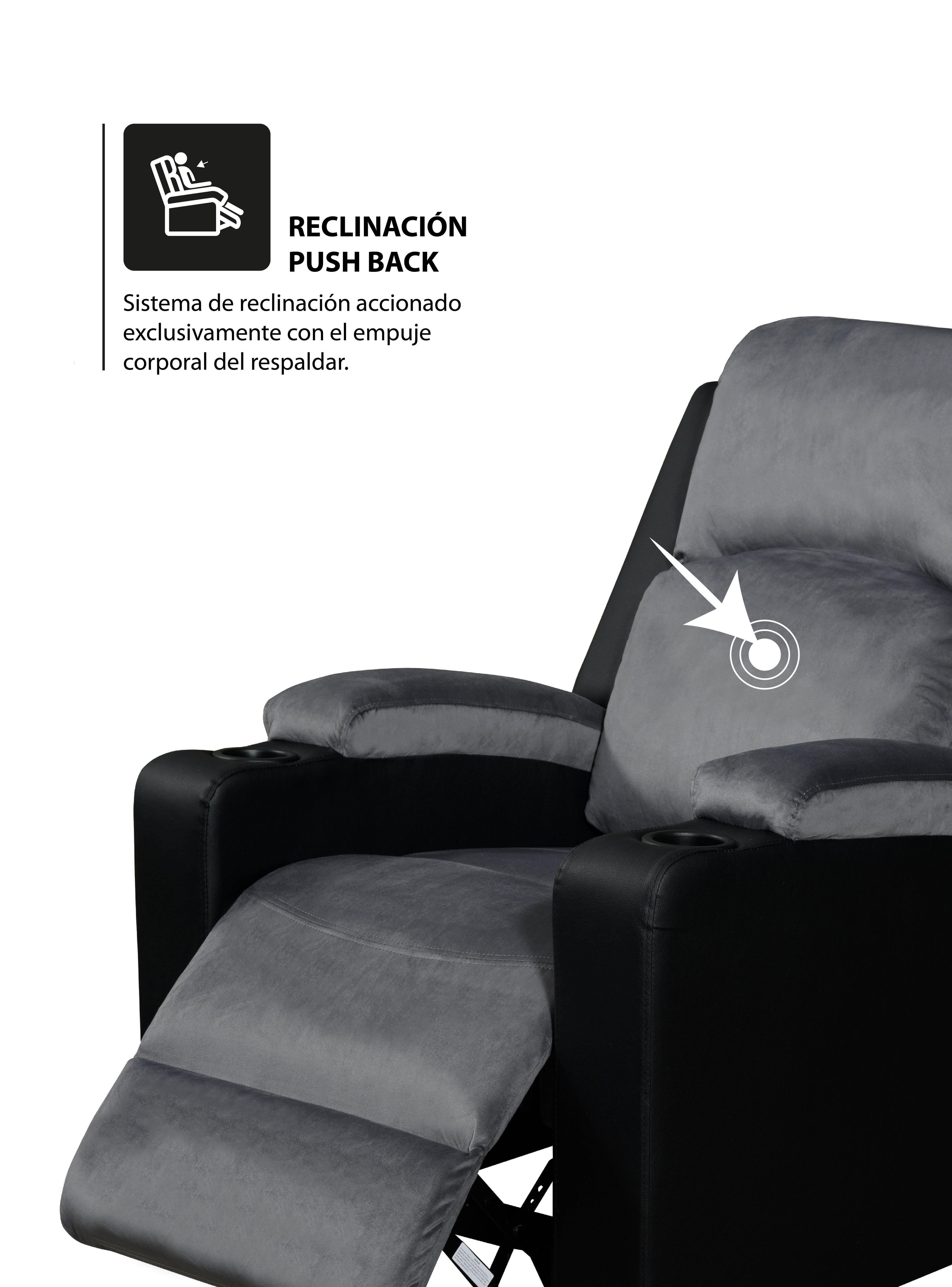 Bergere Dakar Mix Tela y PU Negro-1