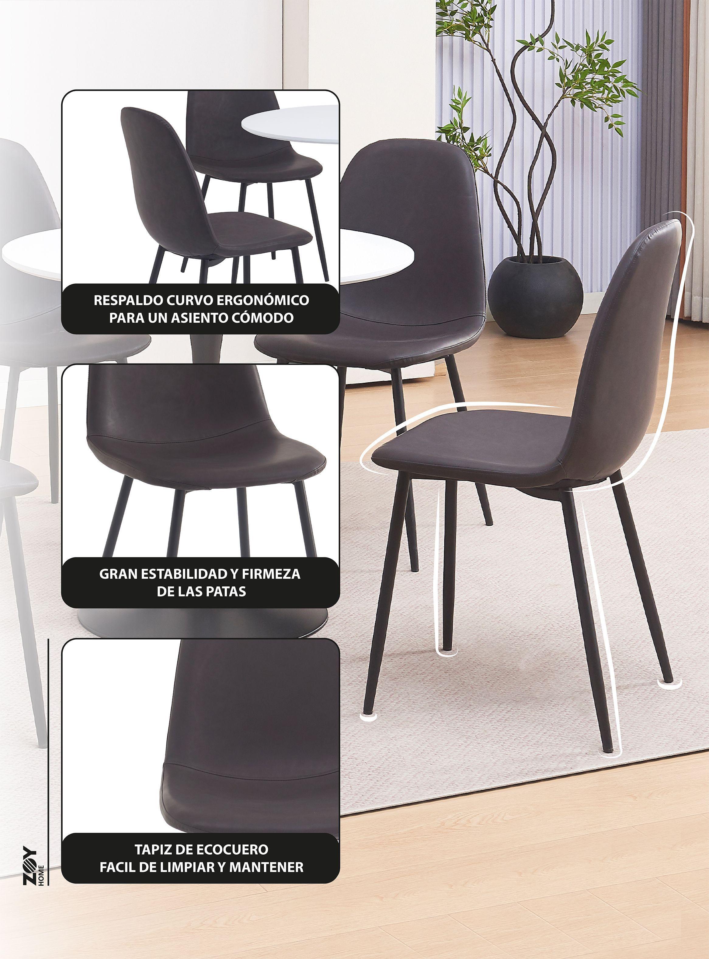 Juego de Comedor Saona Gris 1+4-2