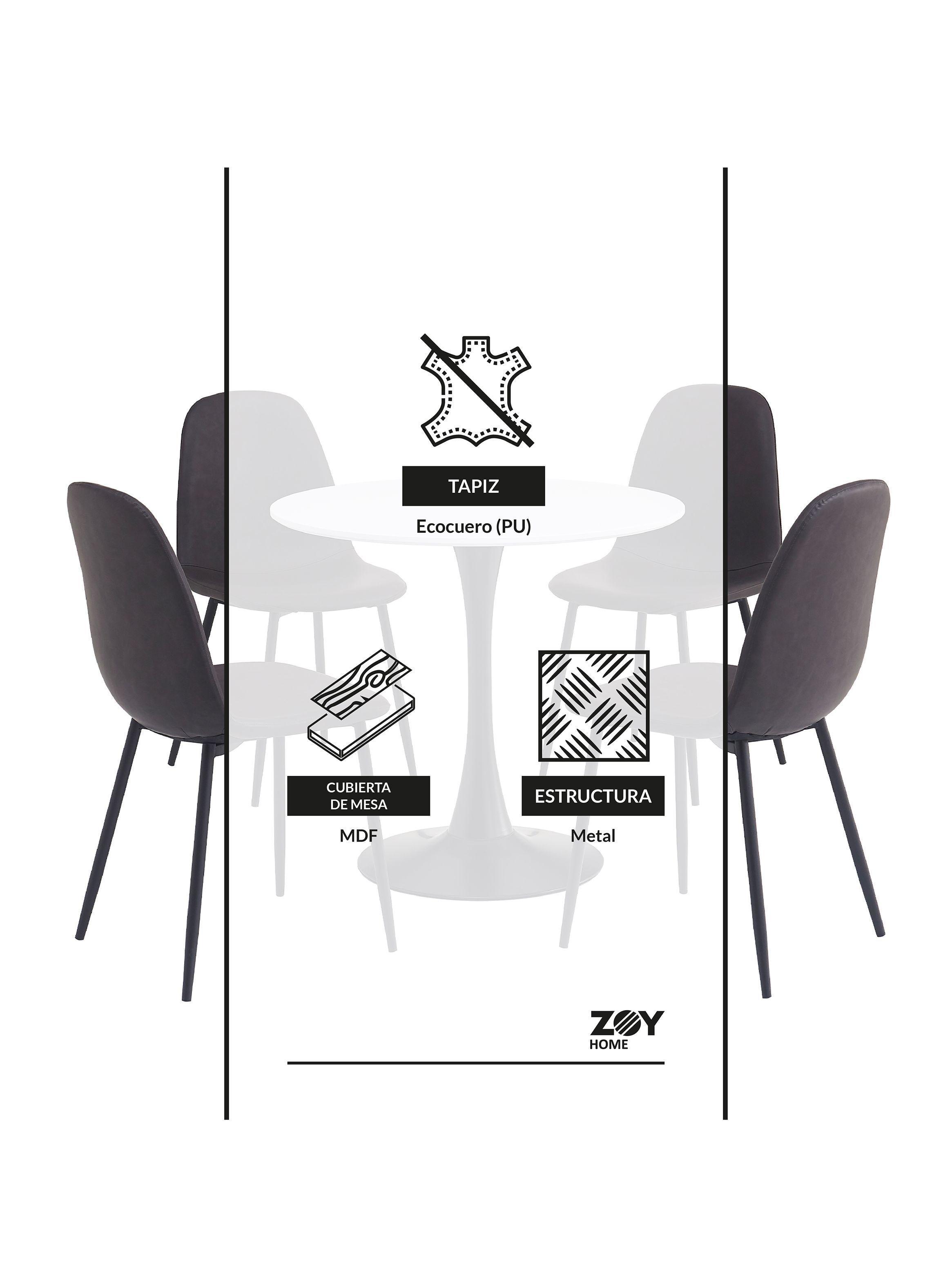 Juego de Comedor Saona Gris 1+4-6